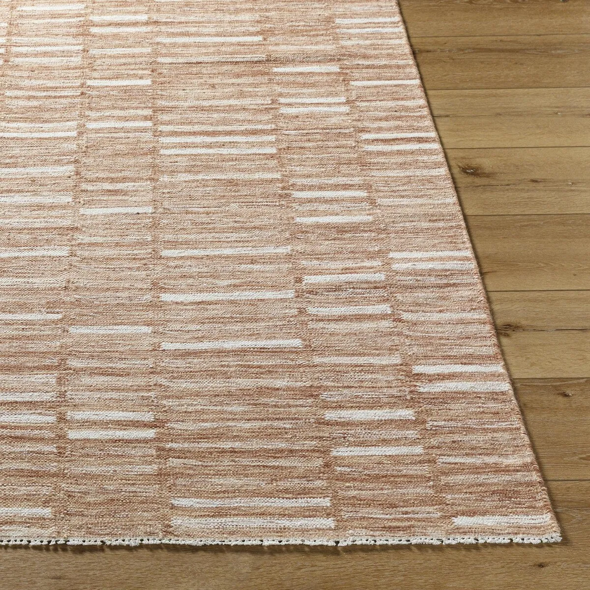 Madilyn Mid-Century Modern Stripe Fringed Area Rug