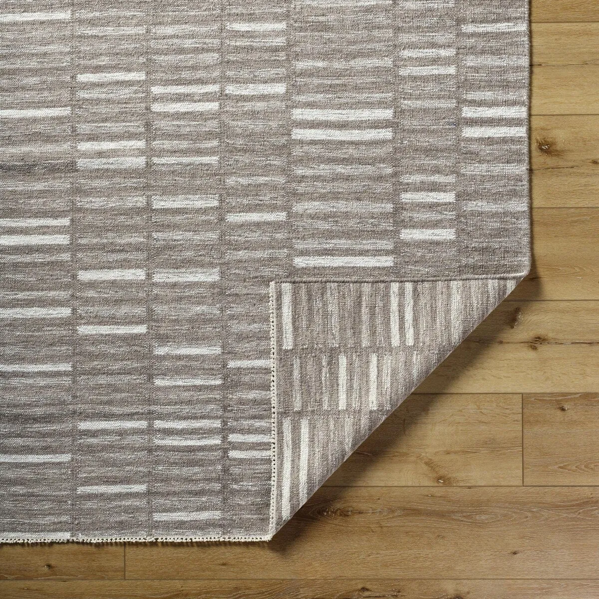 Madilyn Mid-Century Modern Stripe Fringed Area Rug