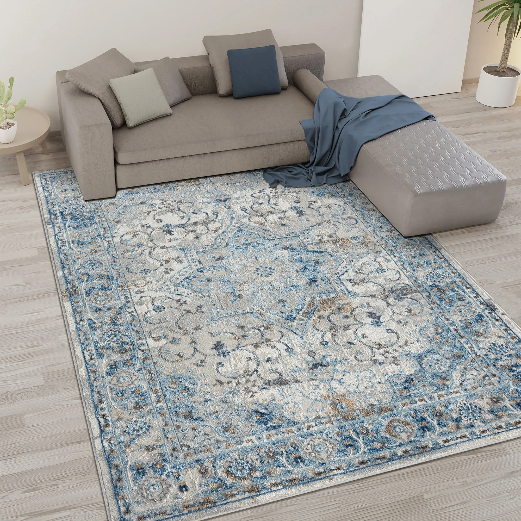 Madison Park Molly Medallion Woven Area Rug