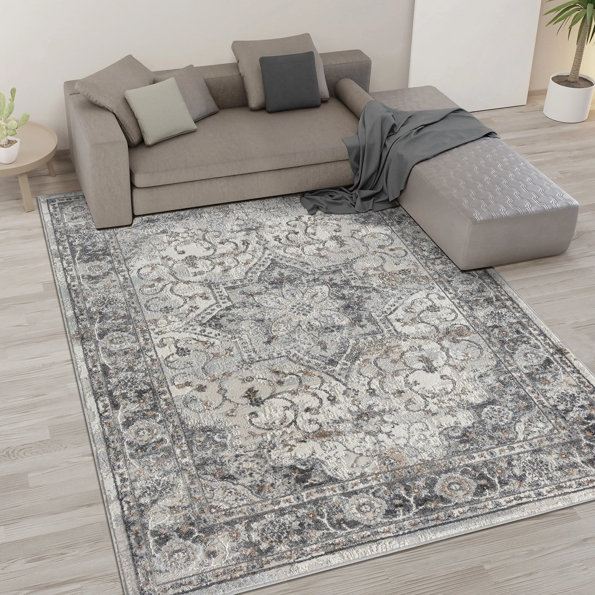 Madison Park Molly Medallion Woven Area Rug