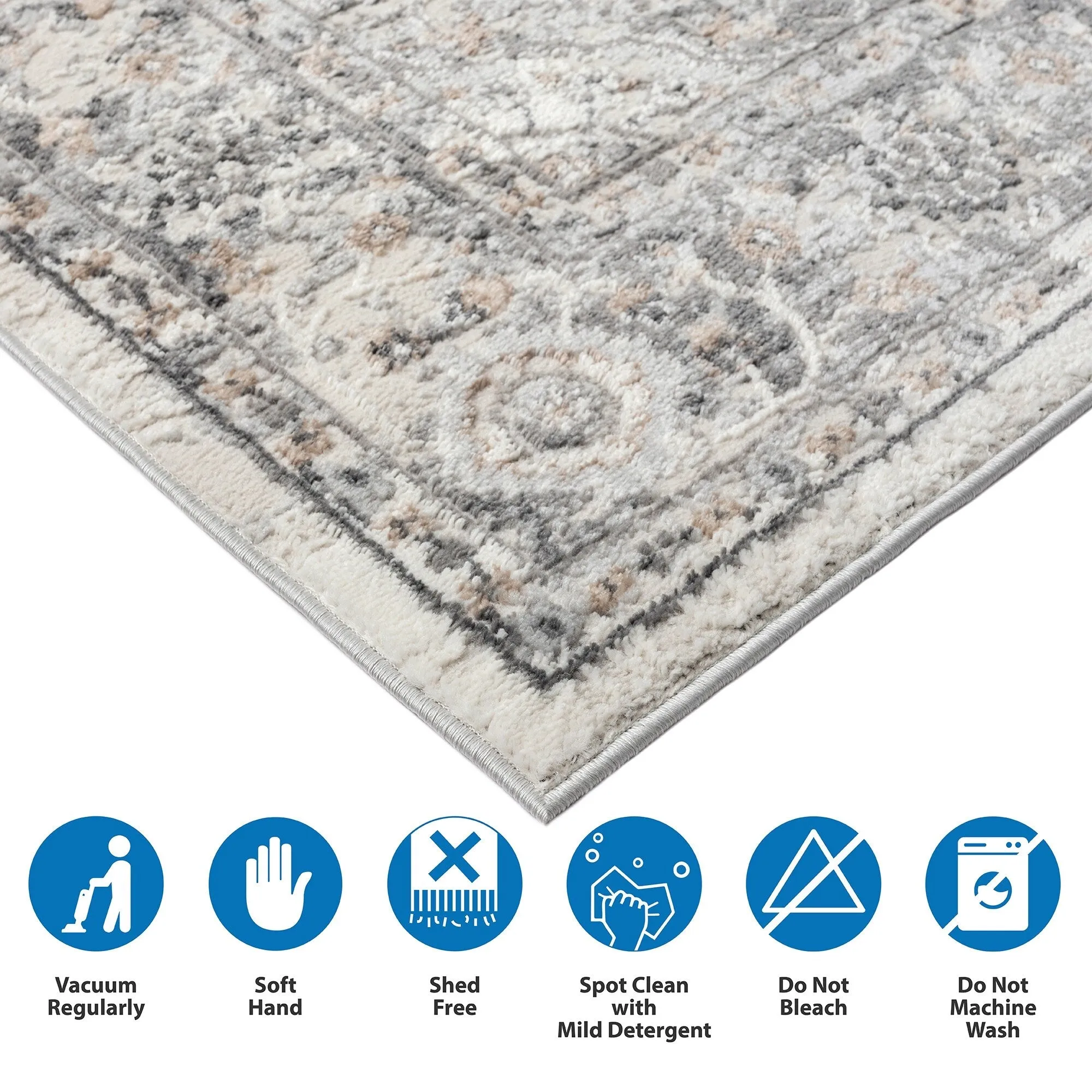 Madison Park Molly Medallion Woven Area Rug