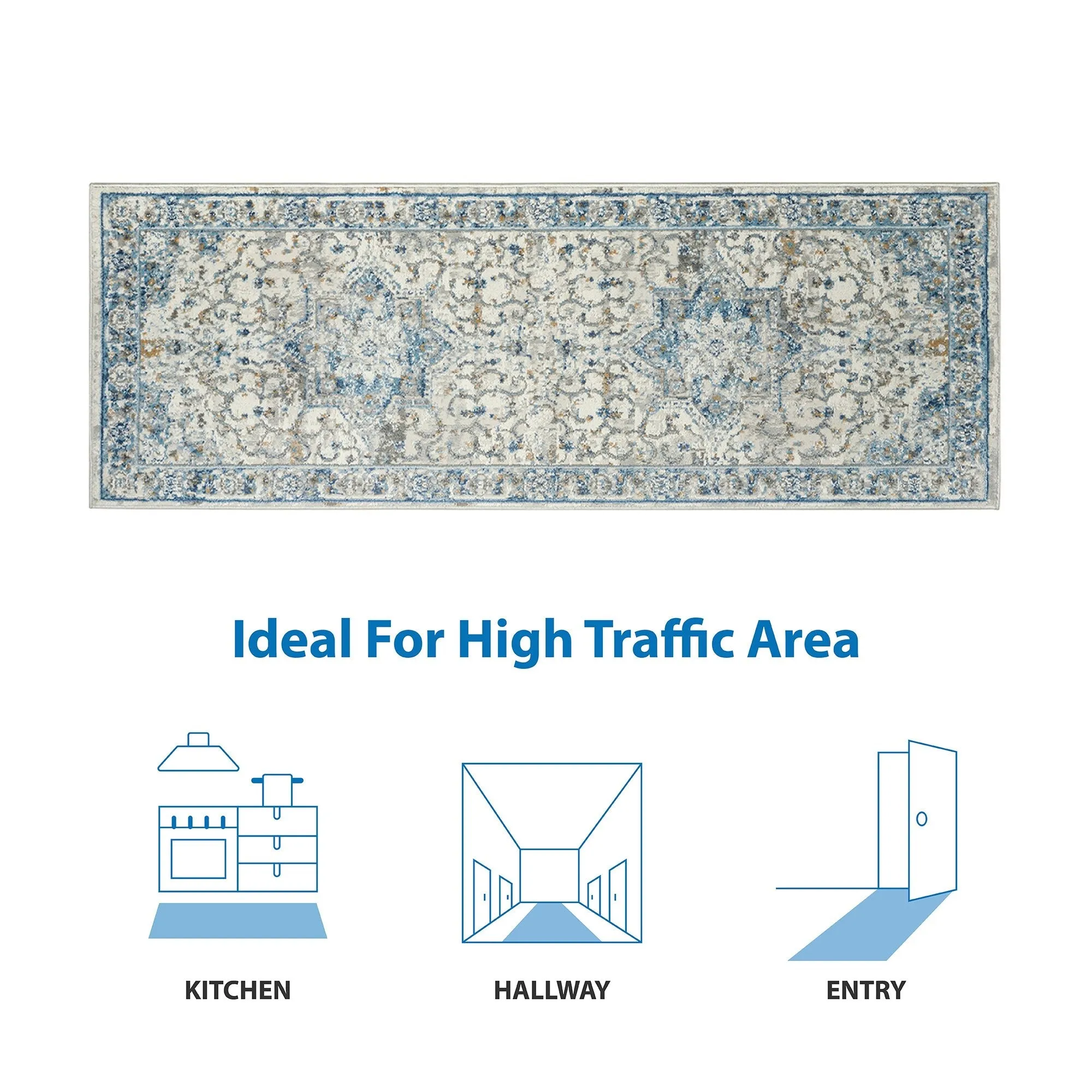 Madison Park Molly Medallion Woven Area Rug