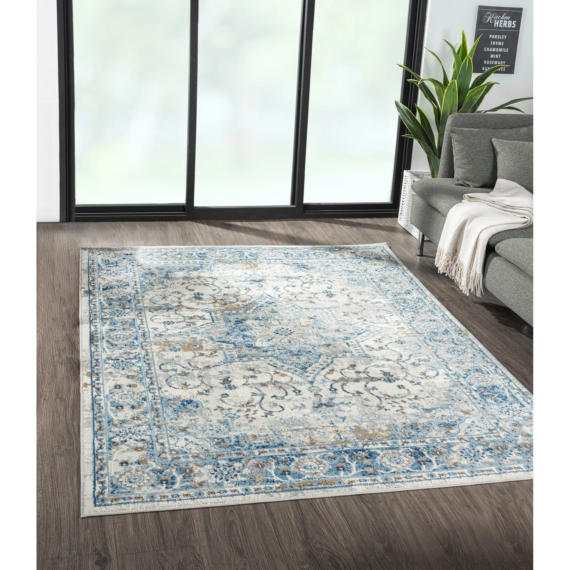 Madison Park Molly Medallion Woven Area Rug