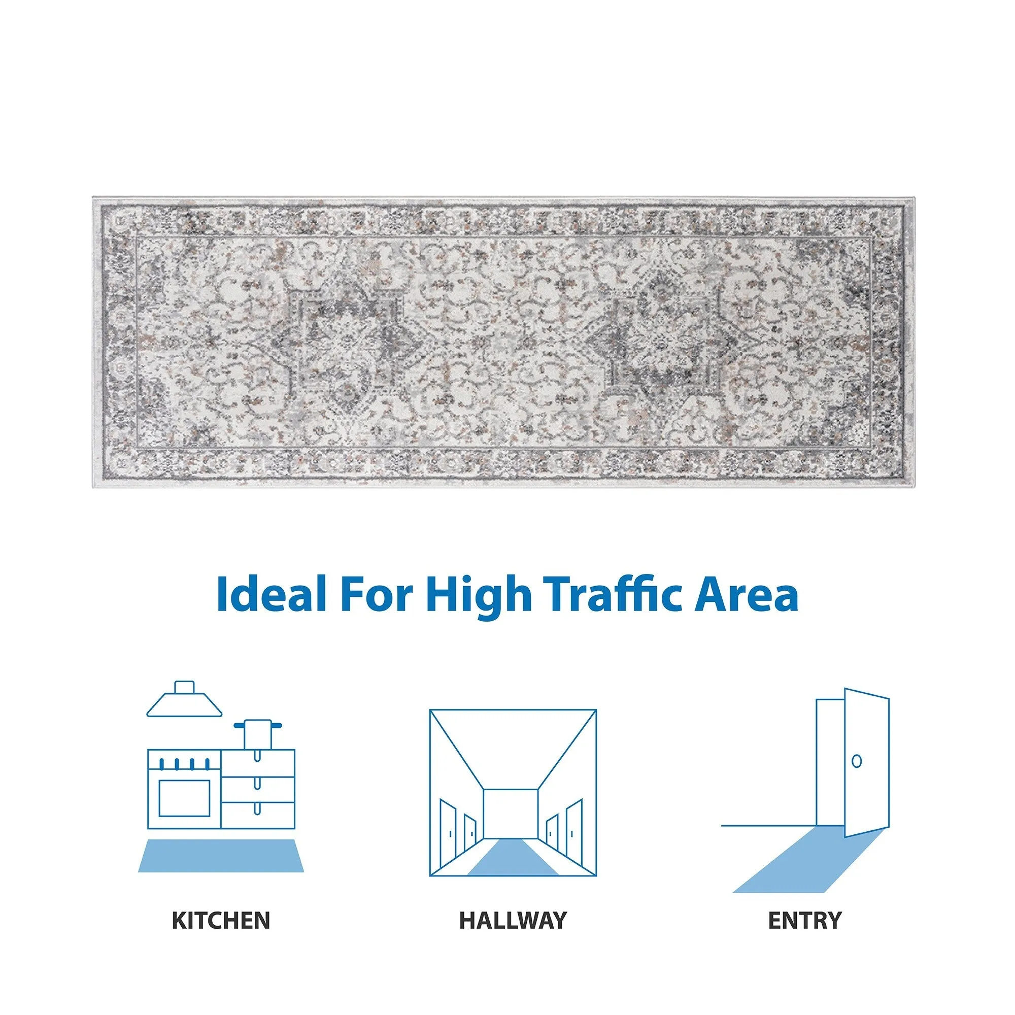 Madison Park Molly Medallion Woven Area Rug