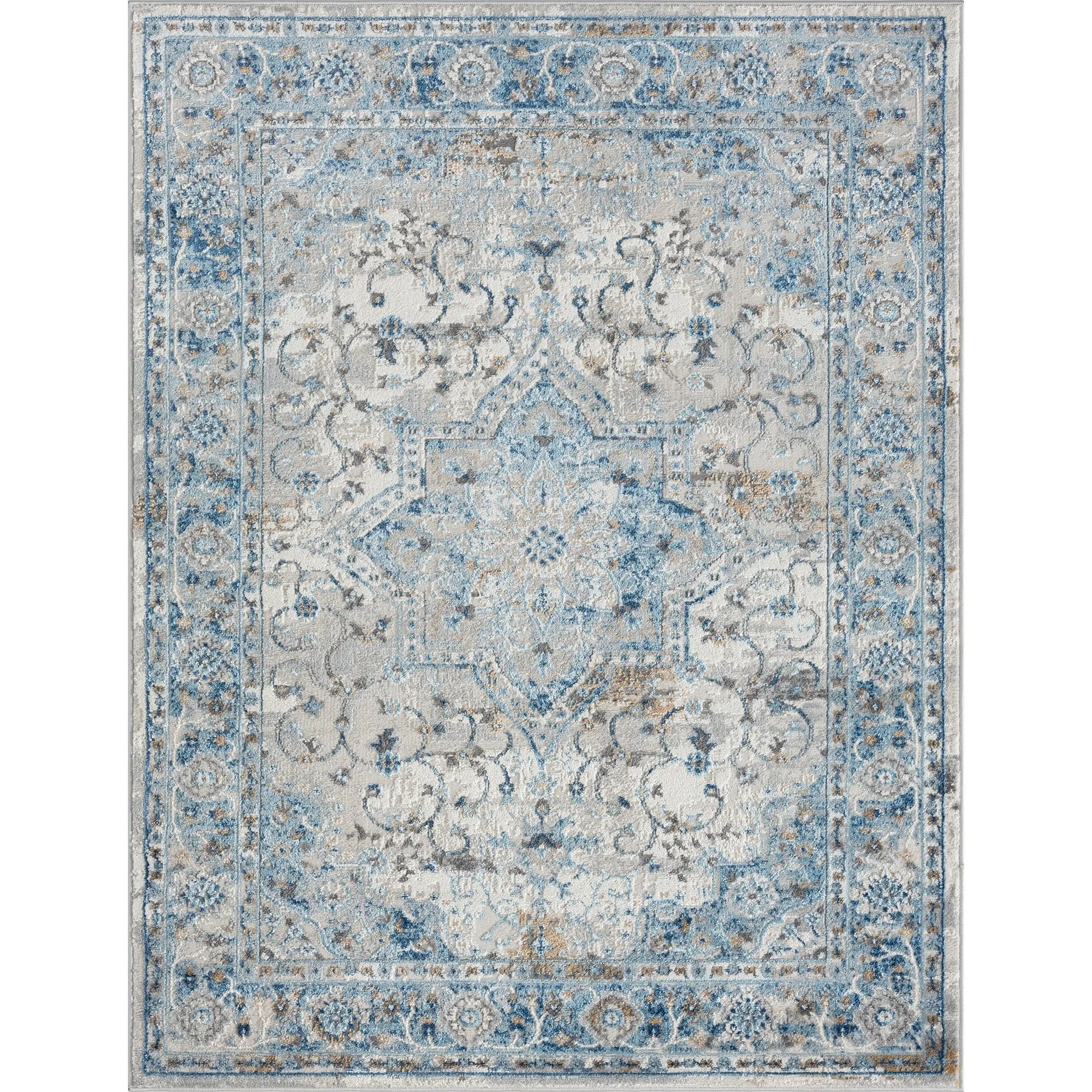 Madison Park Molly Medallion Woven Area Rug