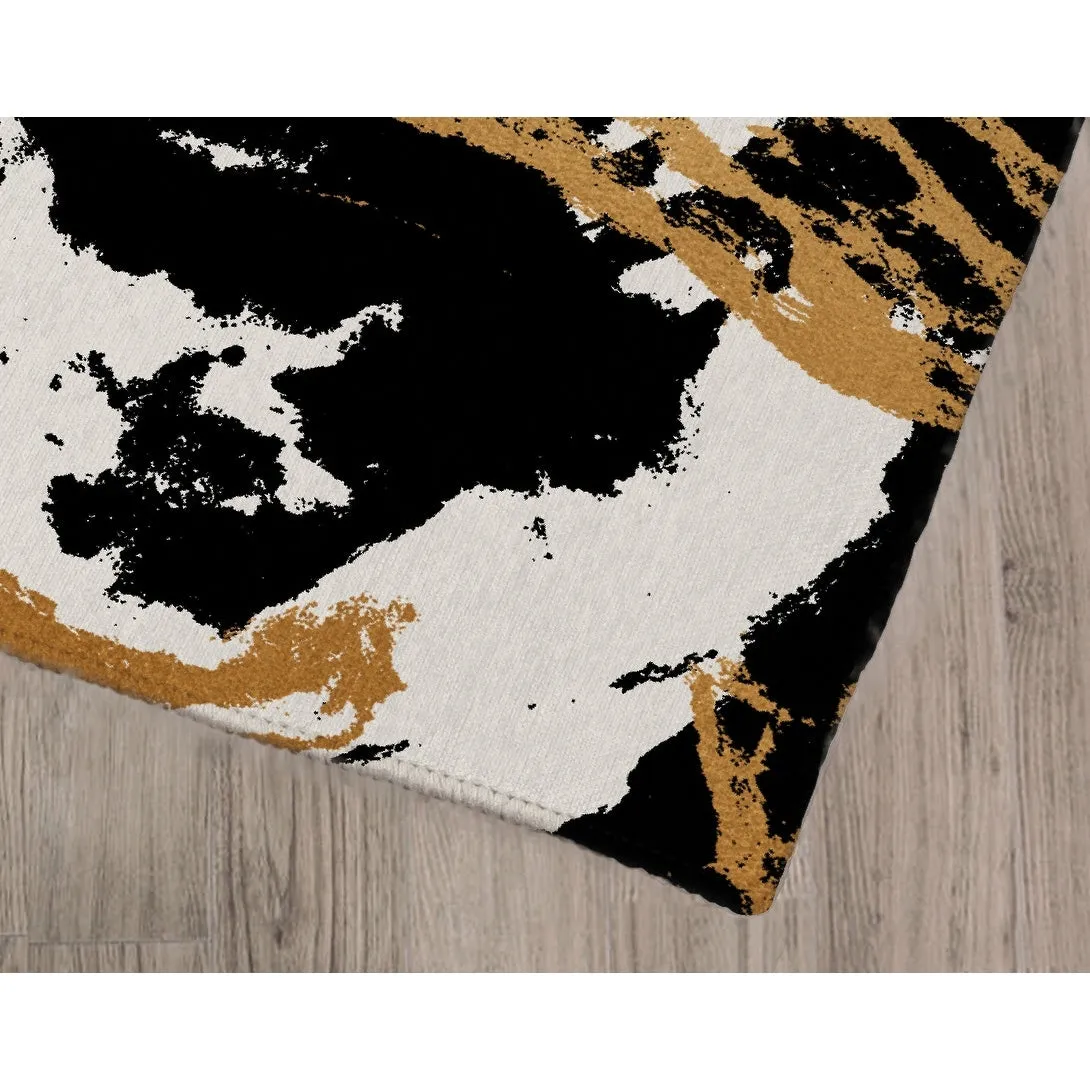 Marbled Modern Print Low Pile Area Rug by Kavka Designs