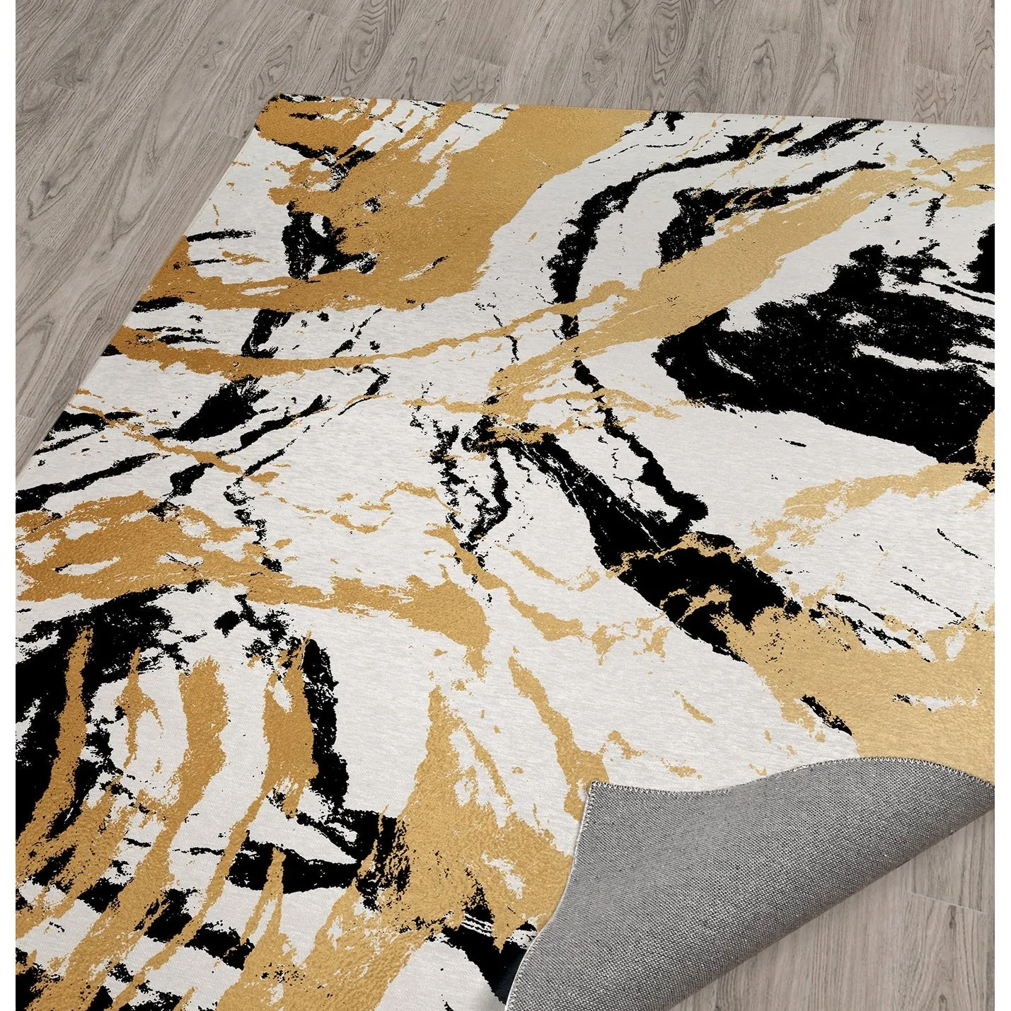 Marbled Modern Print Low Pile Area Rug by Kavka Designs