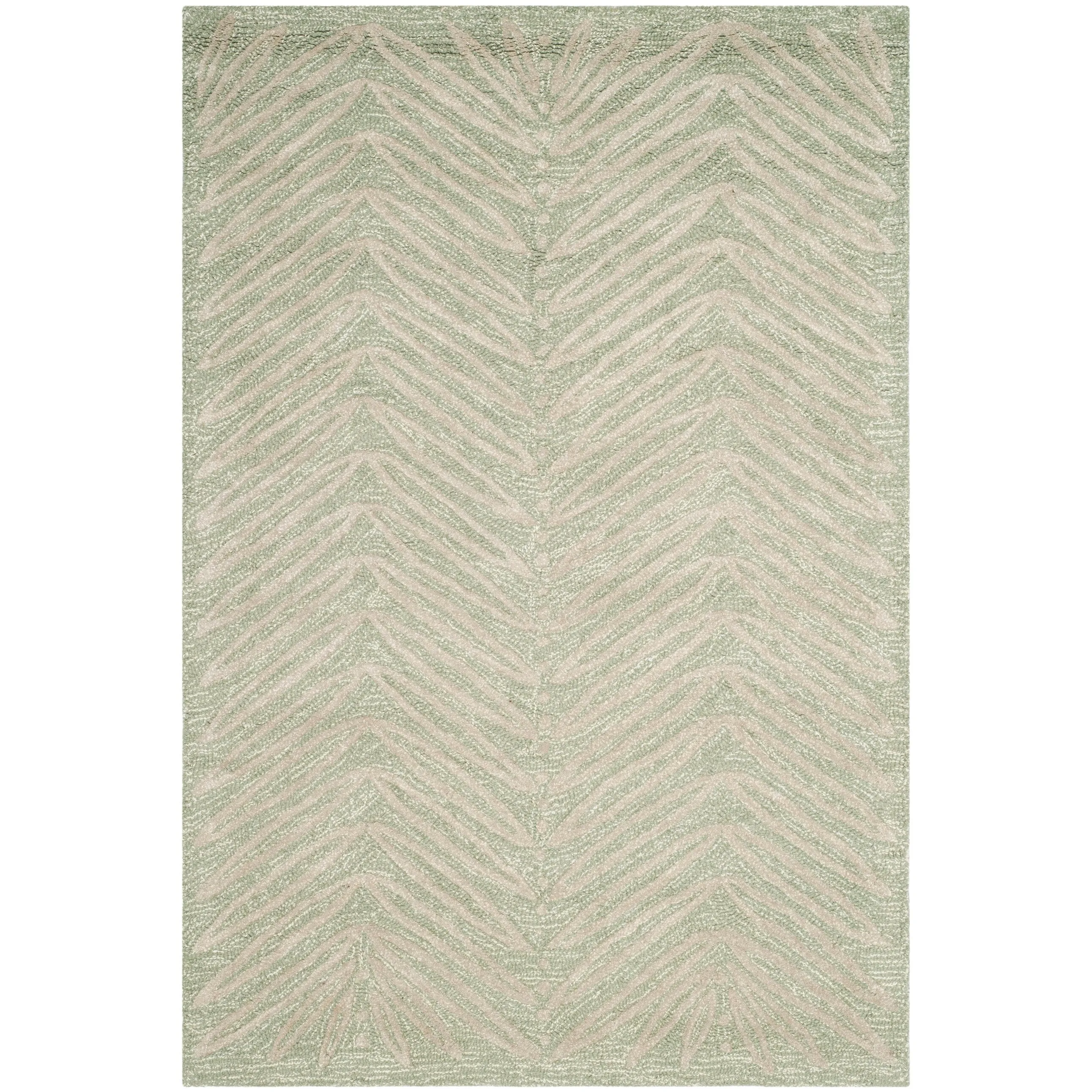 Martha Stewart by SAFAVIEH Chevron Leaves Wool/ Viscose Rug