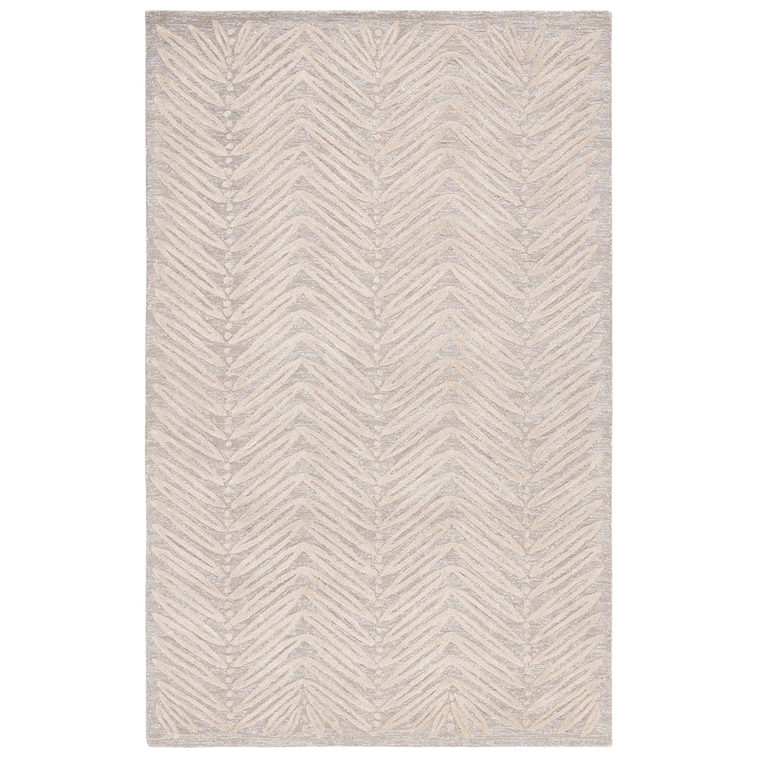 Martha Stewart by SAFAVIEH Chevron Leaves Wool/ Viscose Rug