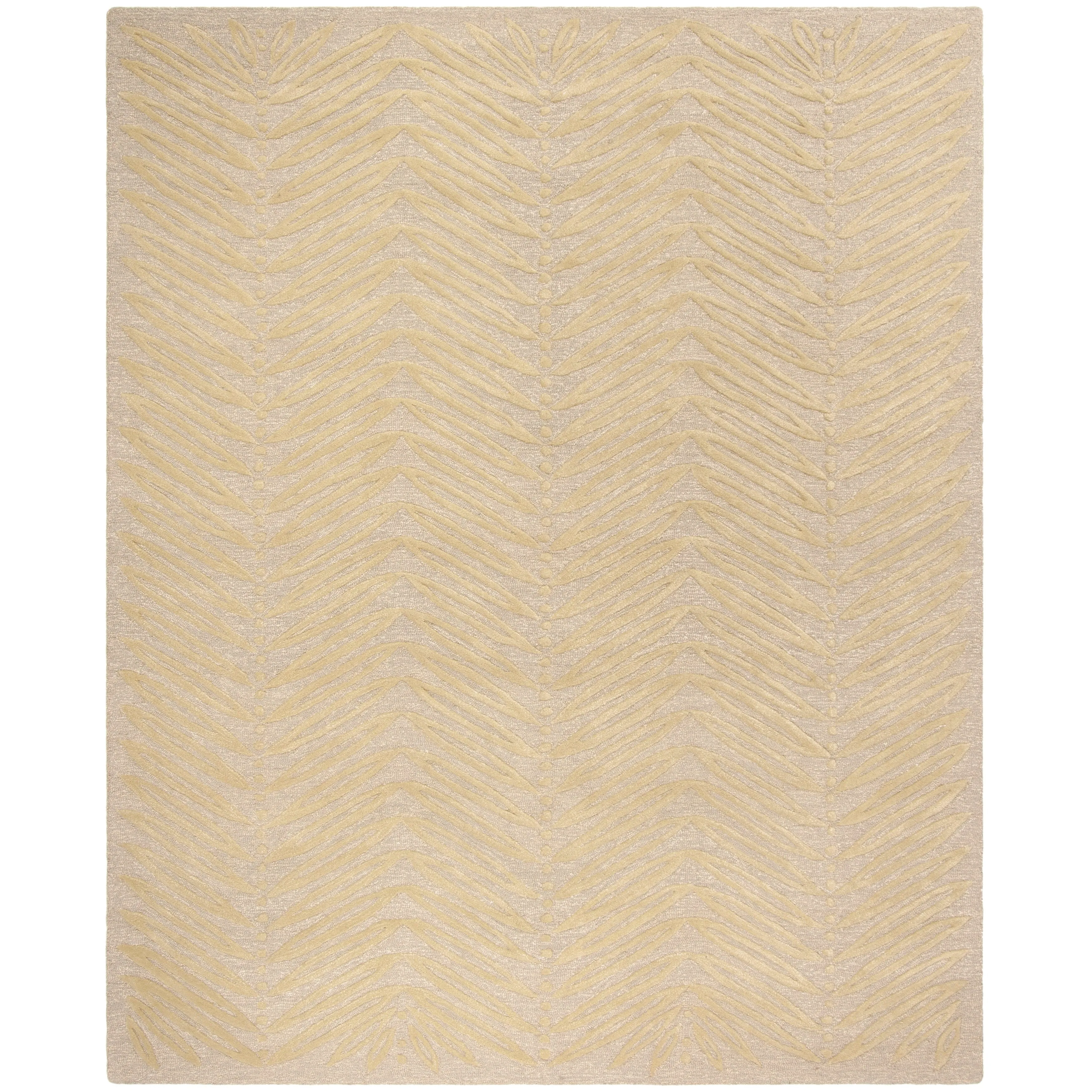 Martha Stewart by SAFAVIEH Chevron Leaves Wool/ Viscose Rug