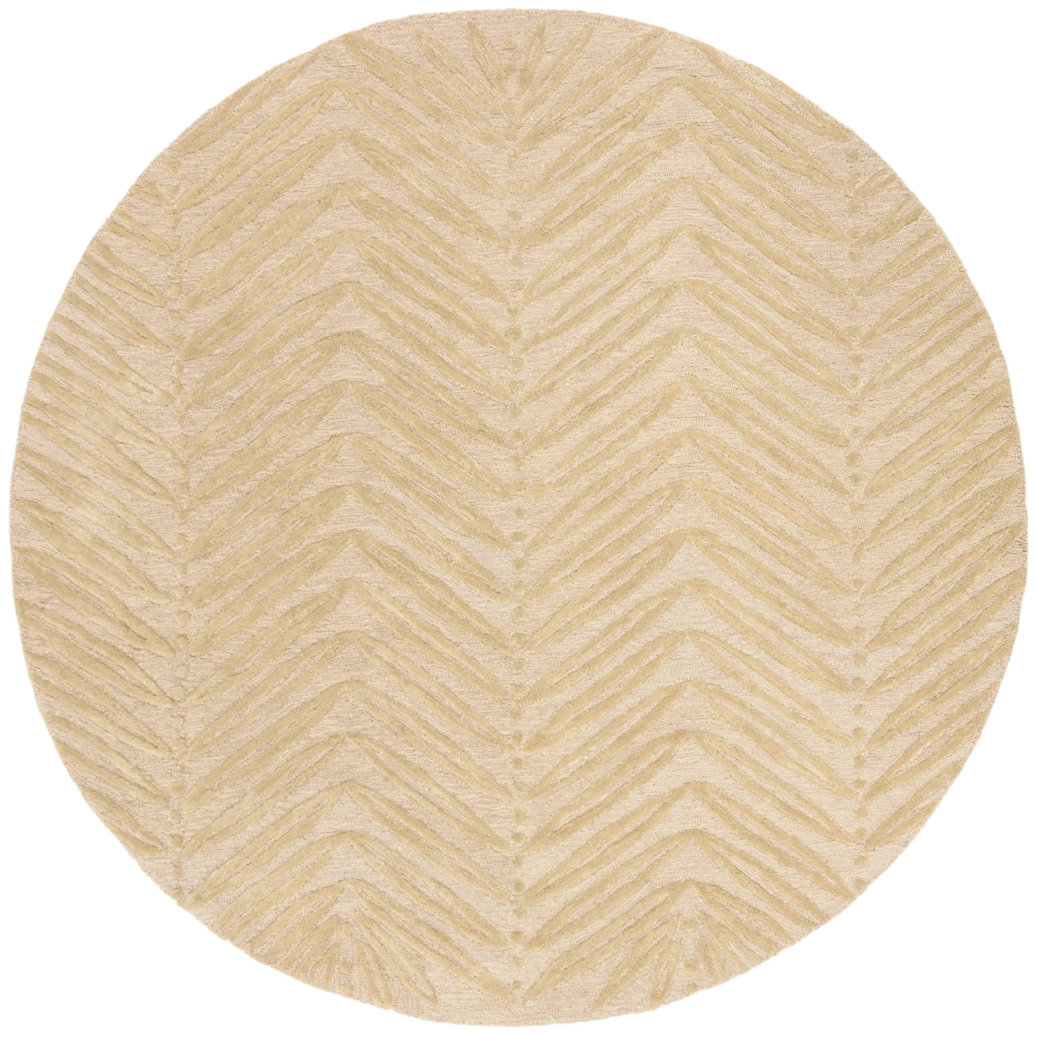 Martha Stewart by SAFAVIEH Chevron Leaves Wool/ Viscose Rug
