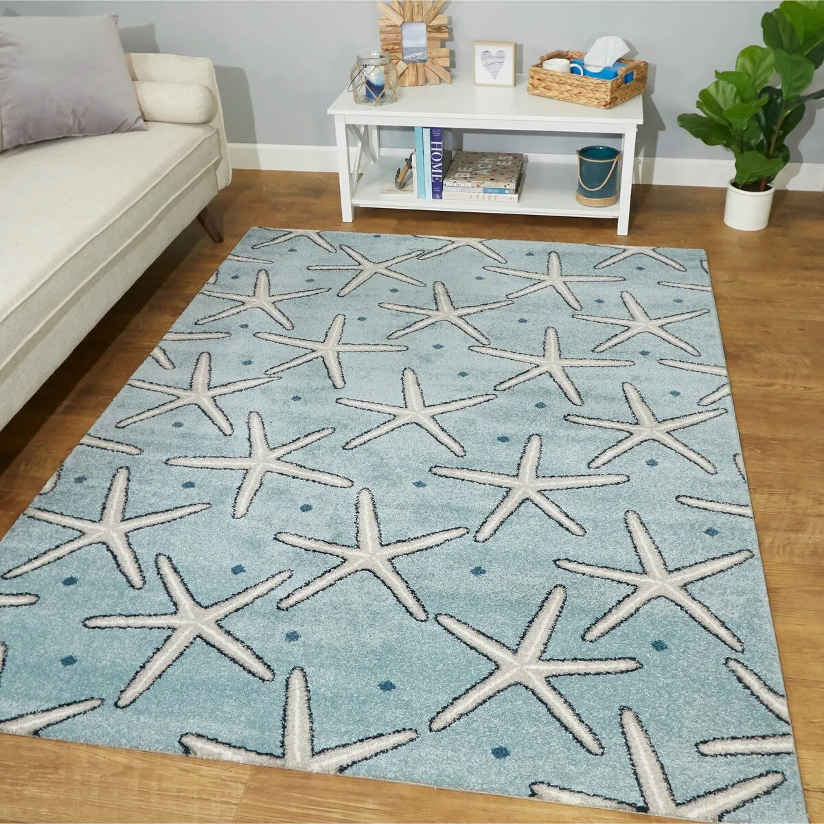 Massau Coastal Starfish Area Rug