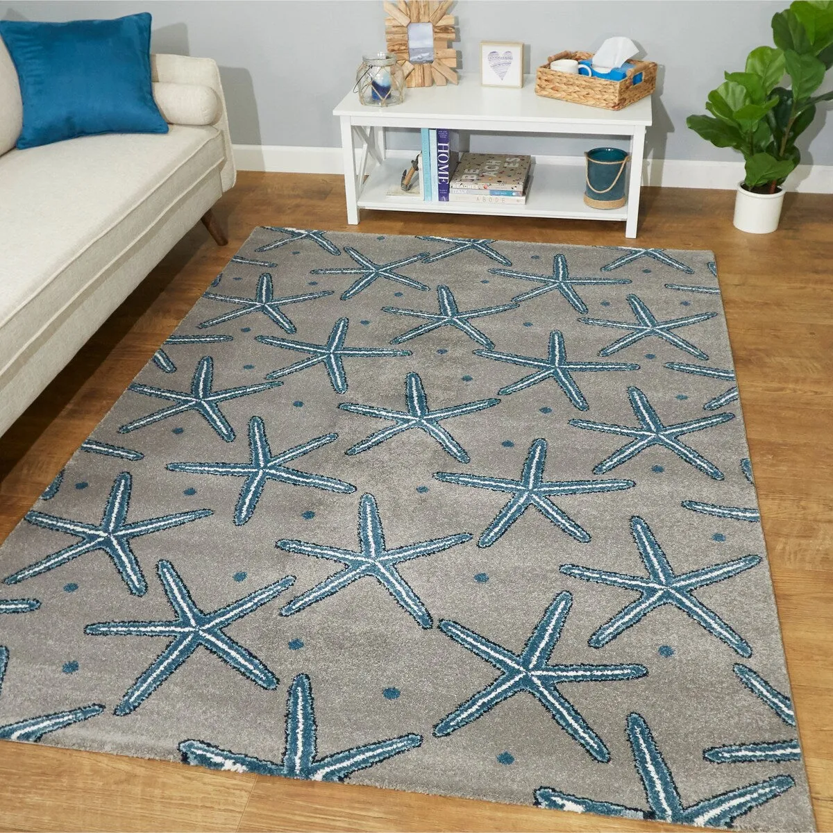 Massau Coastal Starfish Area Rug
