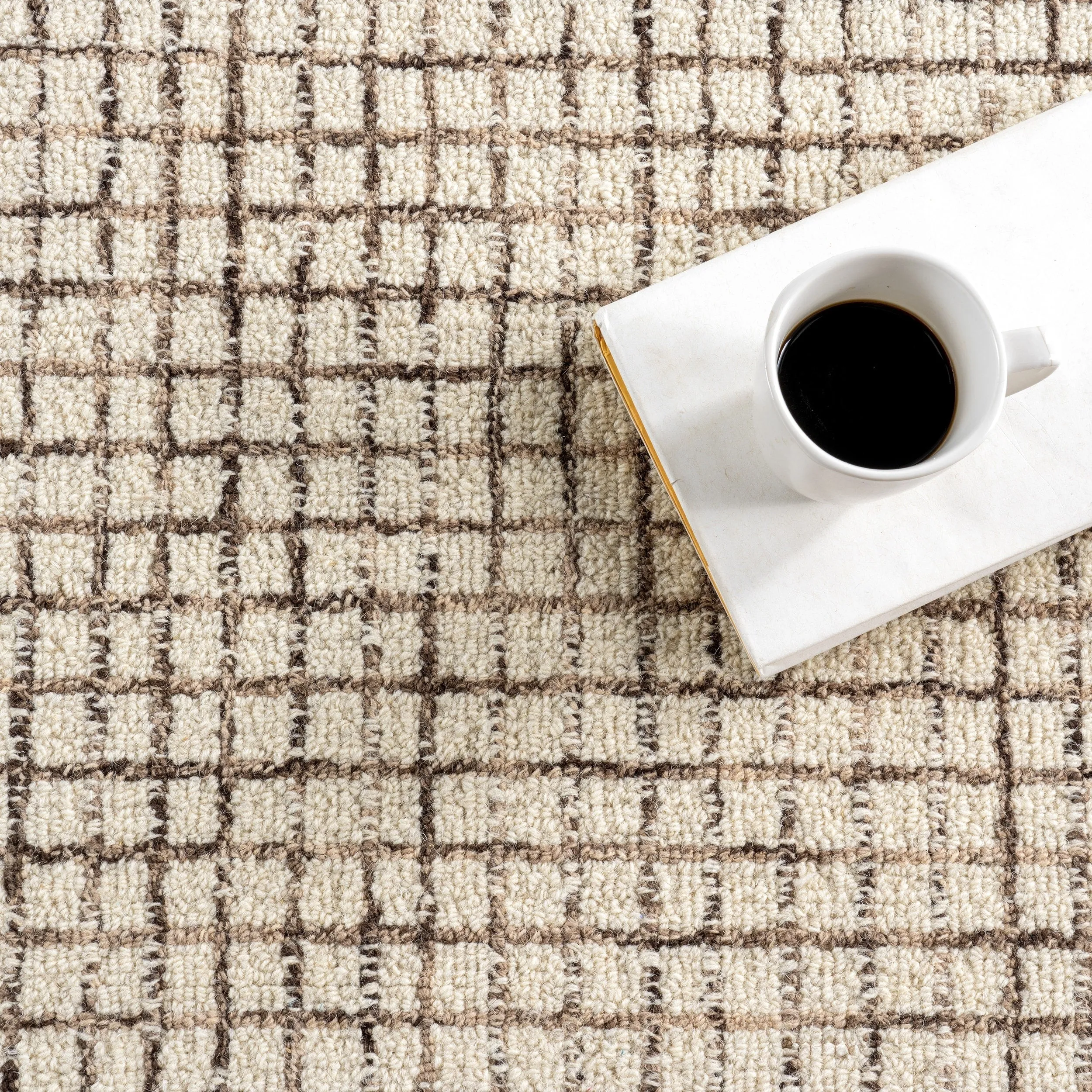 Melrose Checked Wool Area Rug