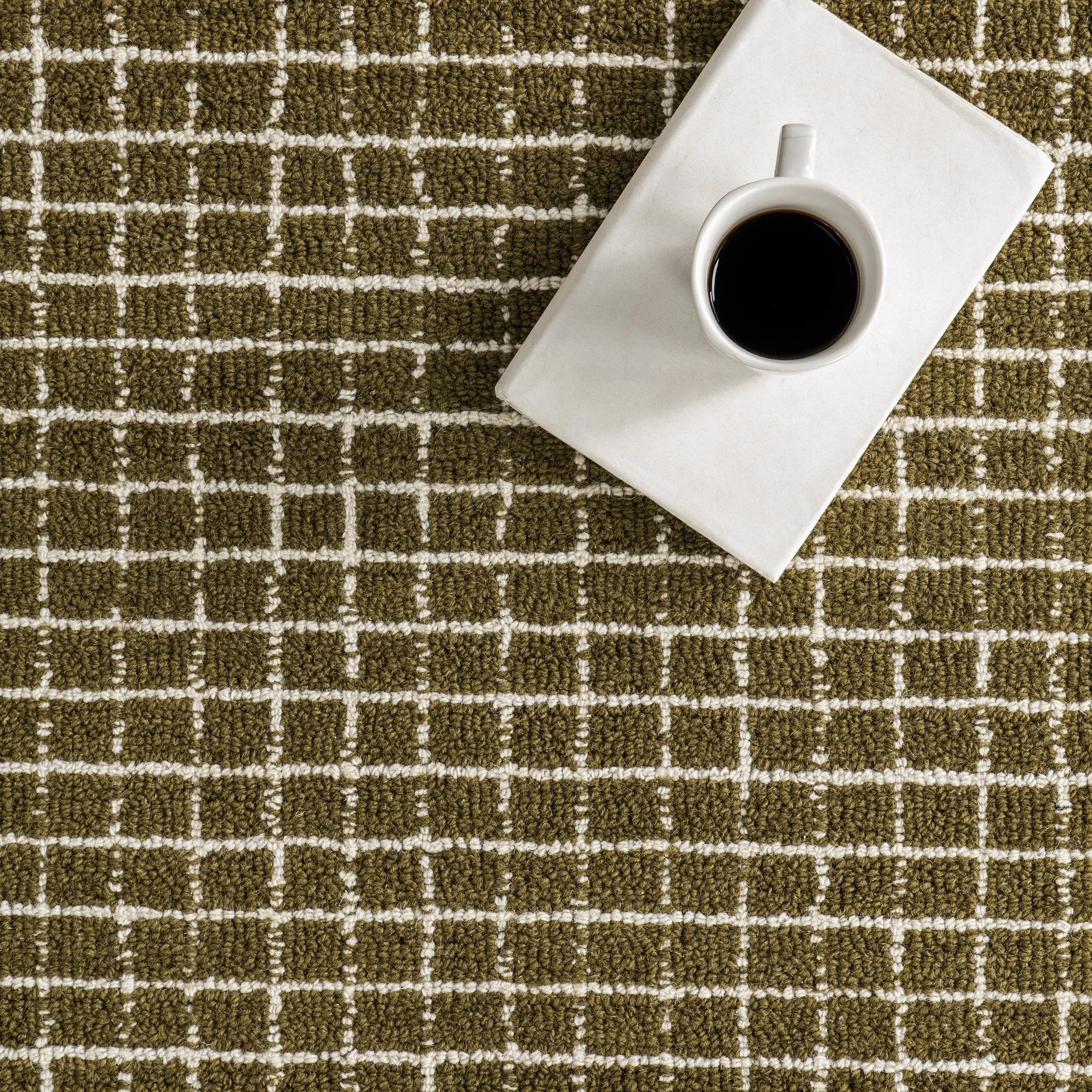 Melrose Checked Wool Area Rug