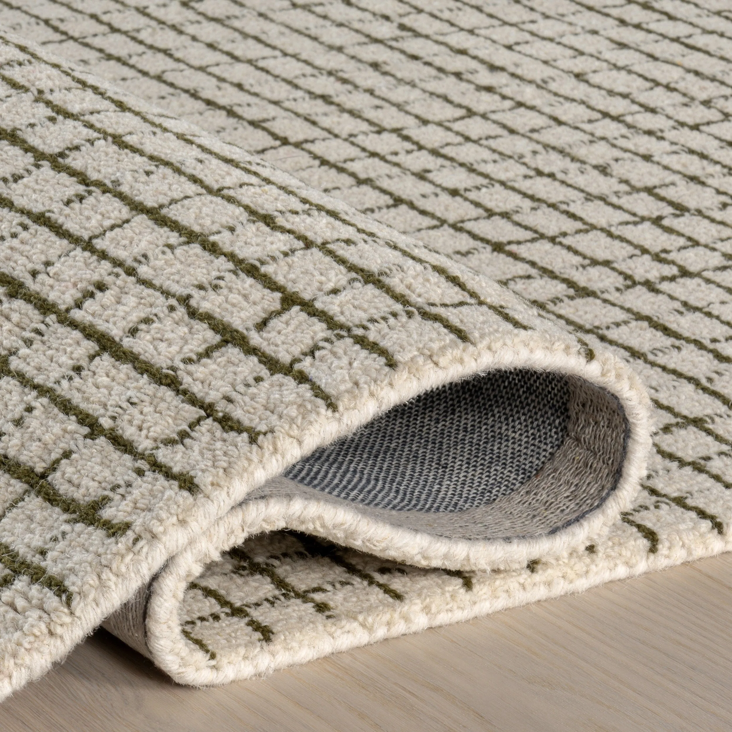 Melrose Checked Wool Area Rug