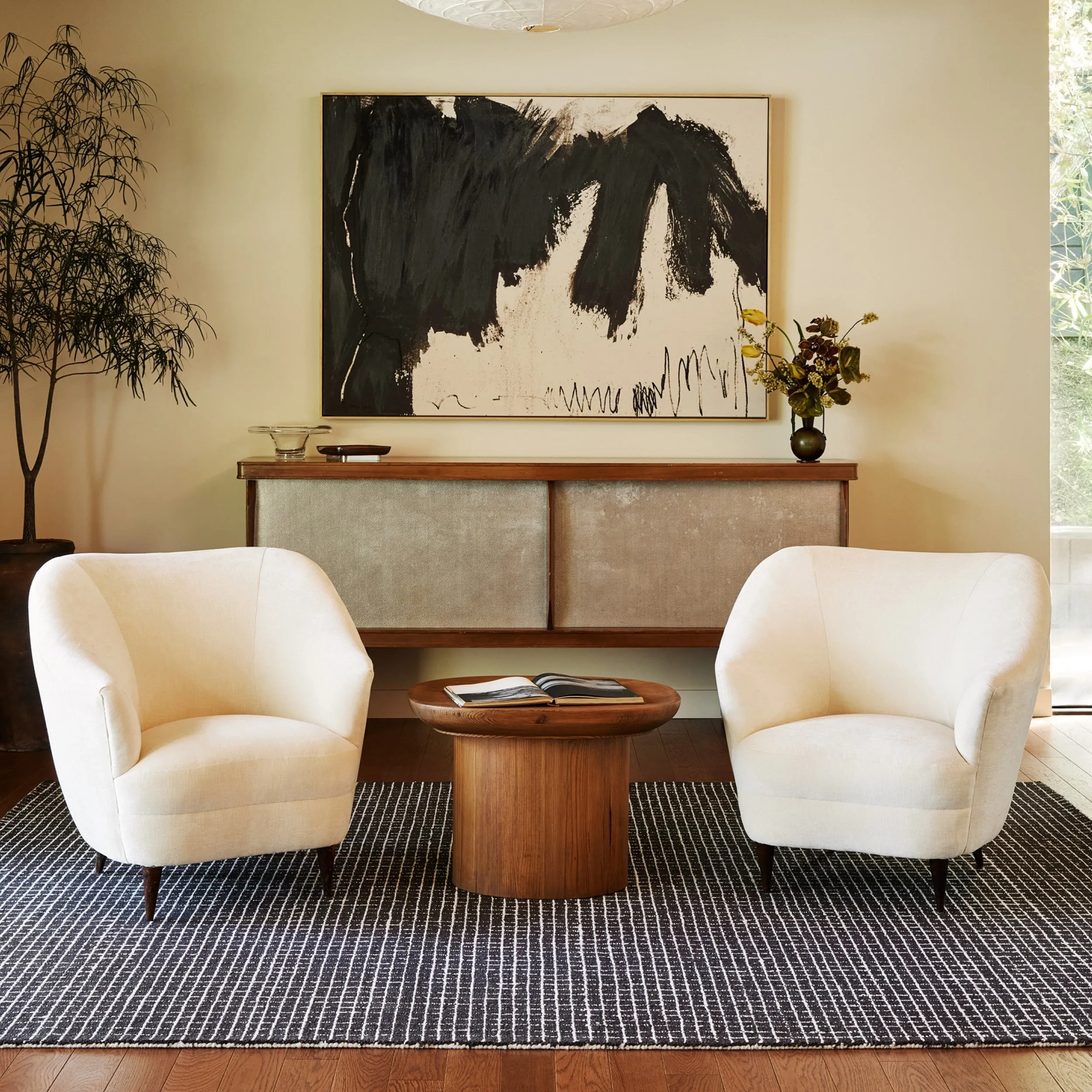 Melrose Checked Wool Area Rug
