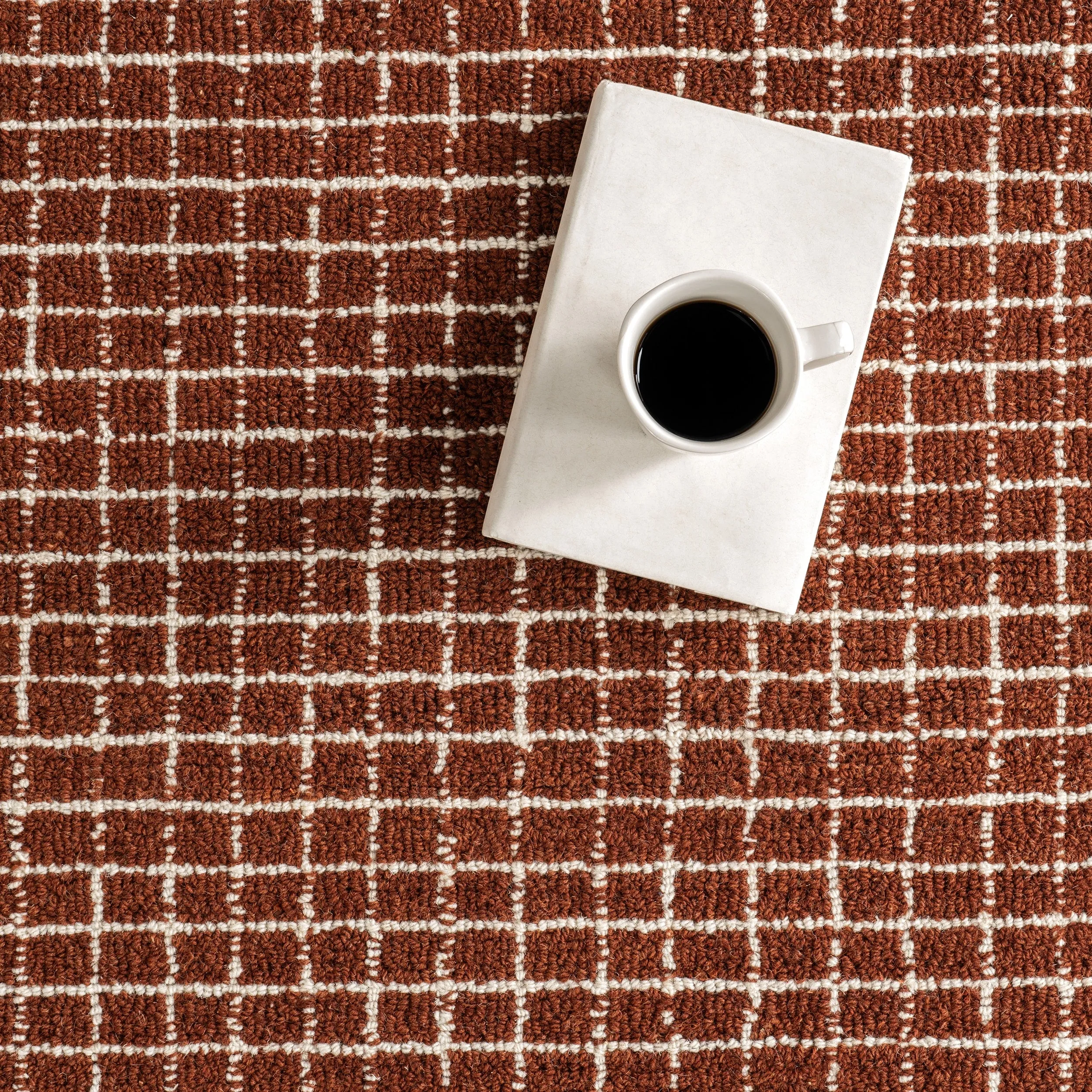 Melrose Checked Wool Area Rug