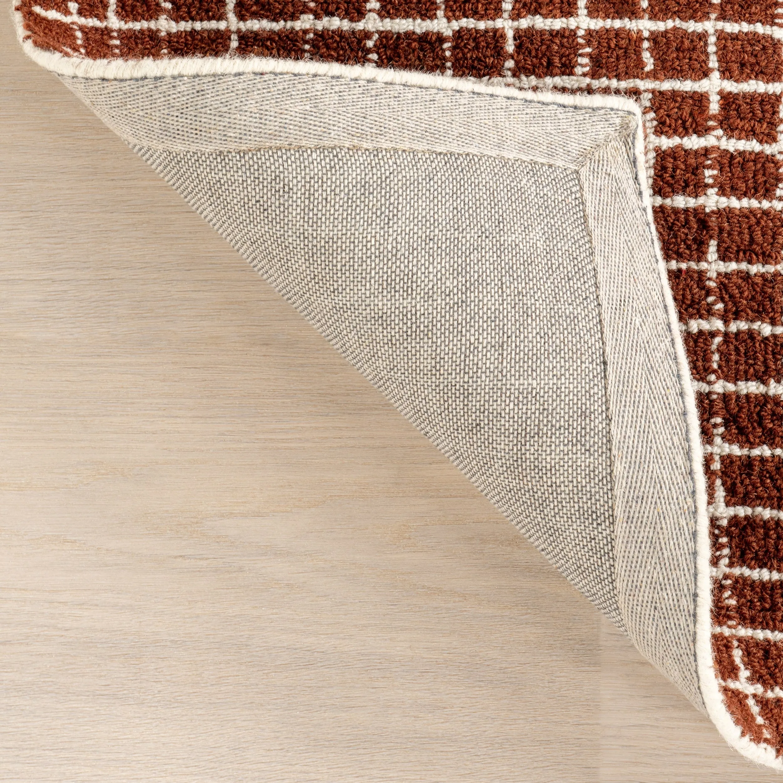Melrose Checked Wool Area Rug