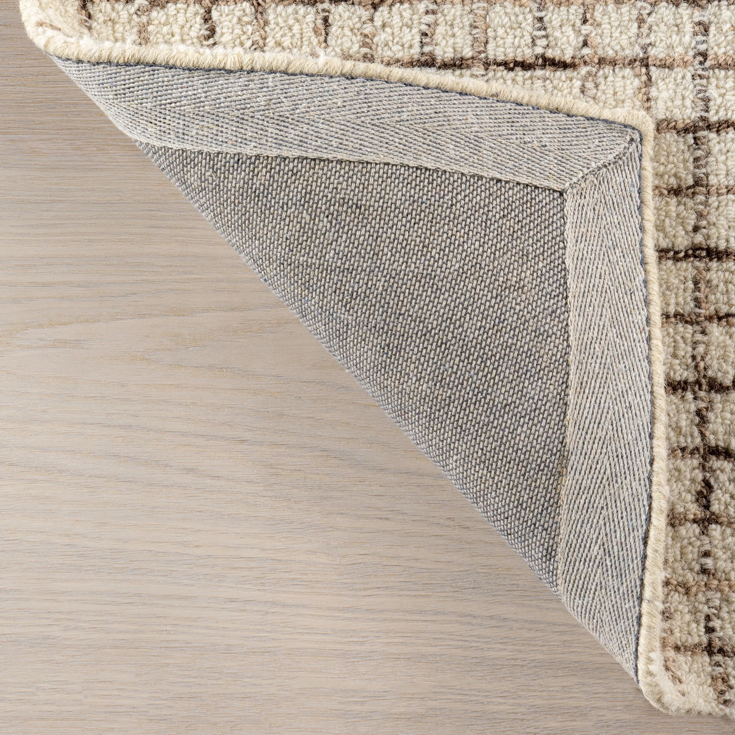 Melrose Checked Wool Area Rug