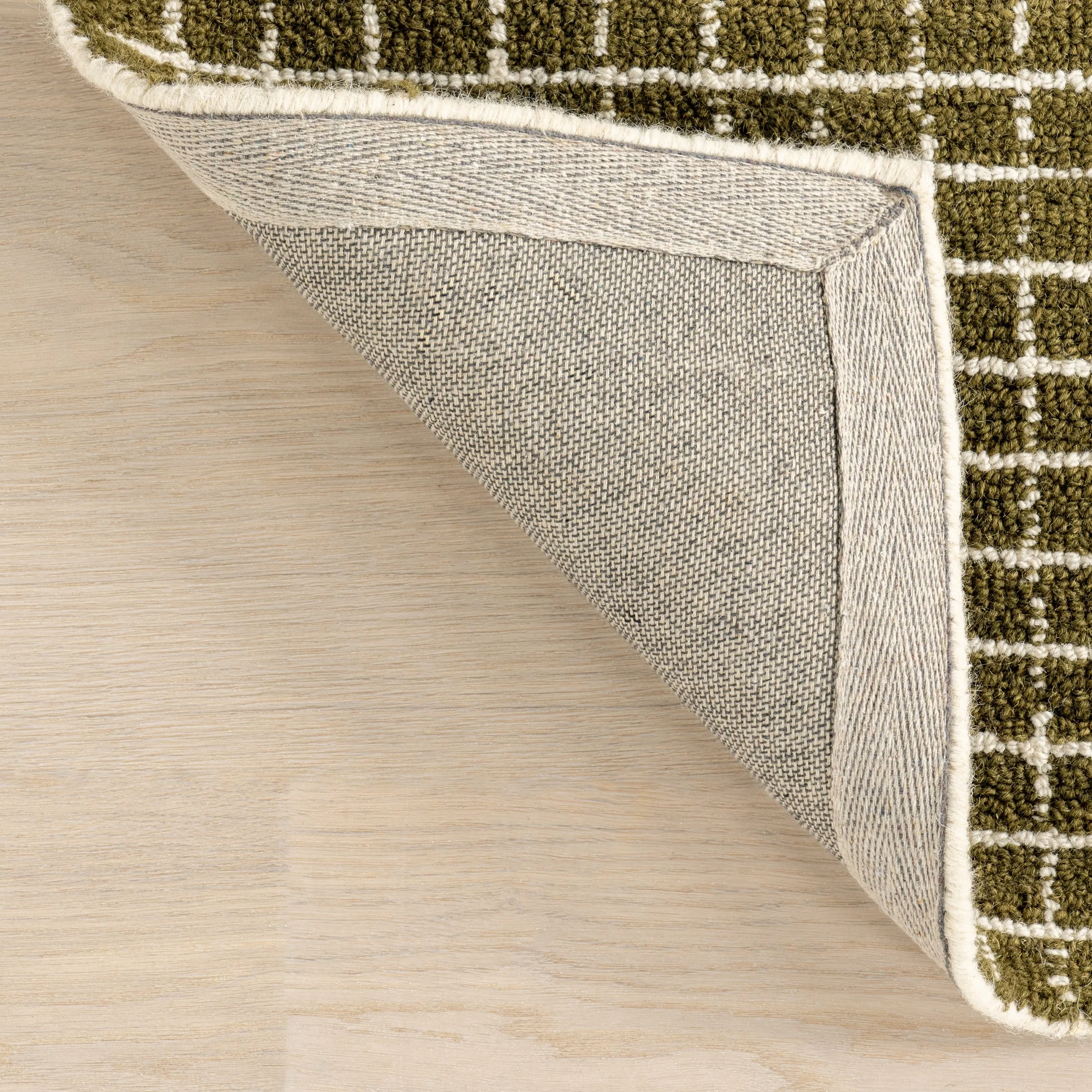 Melrose Checked Wool Area Rug