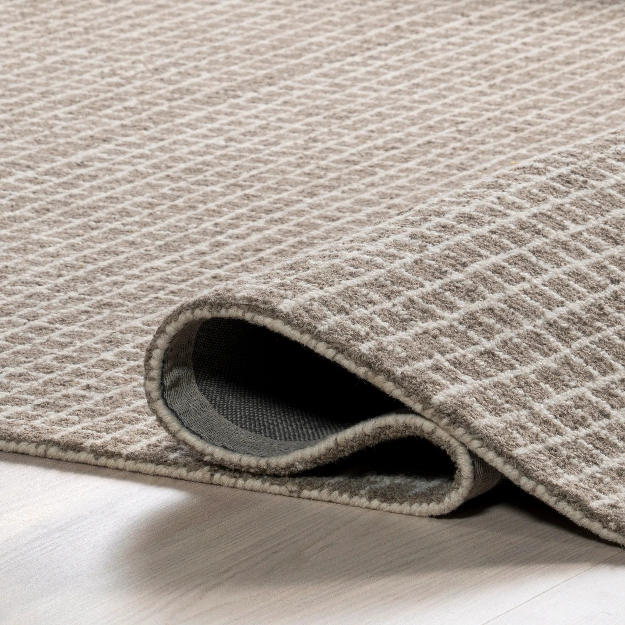 Melrose Checked Wool Area Rug
