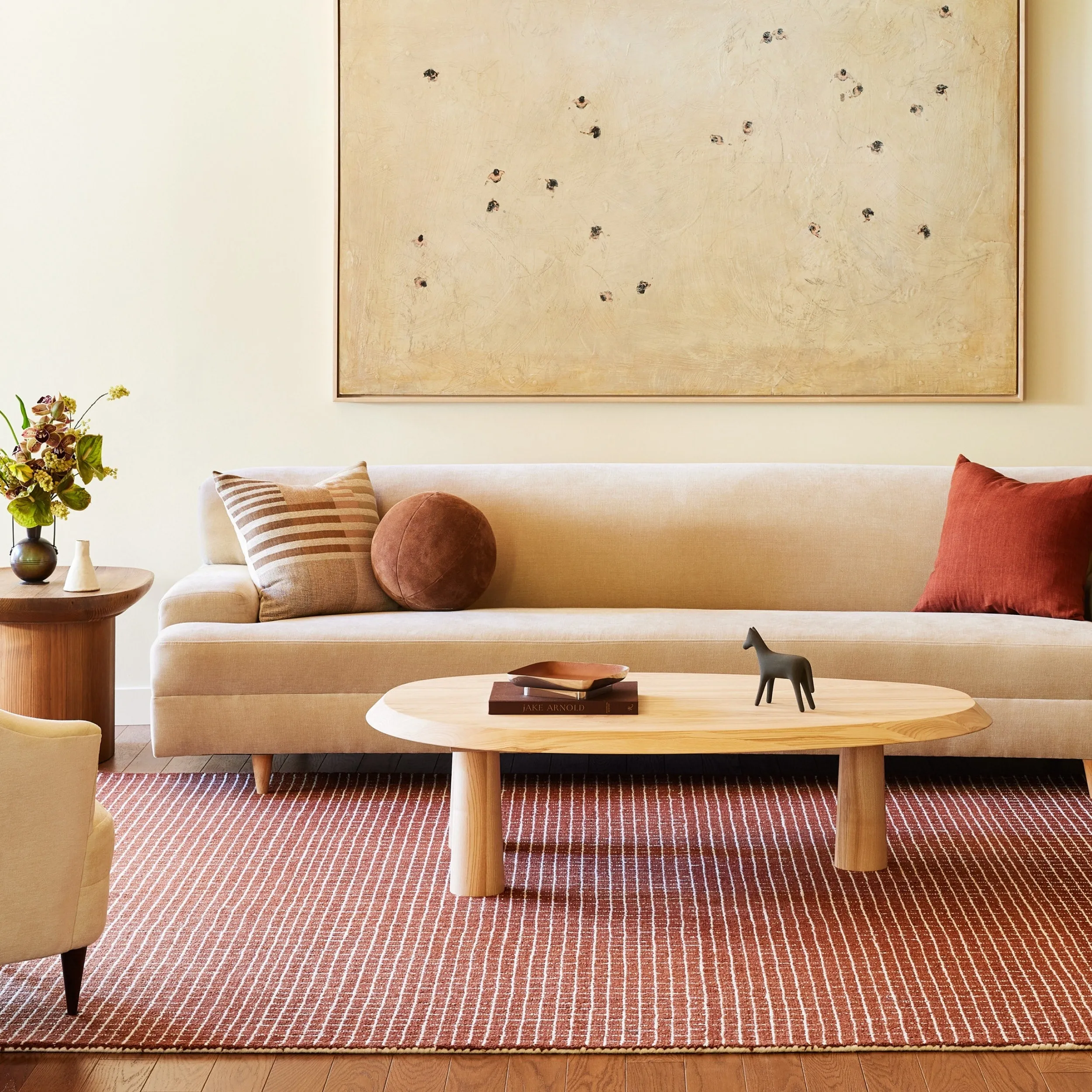 Melrose Checked Wool Area Rug