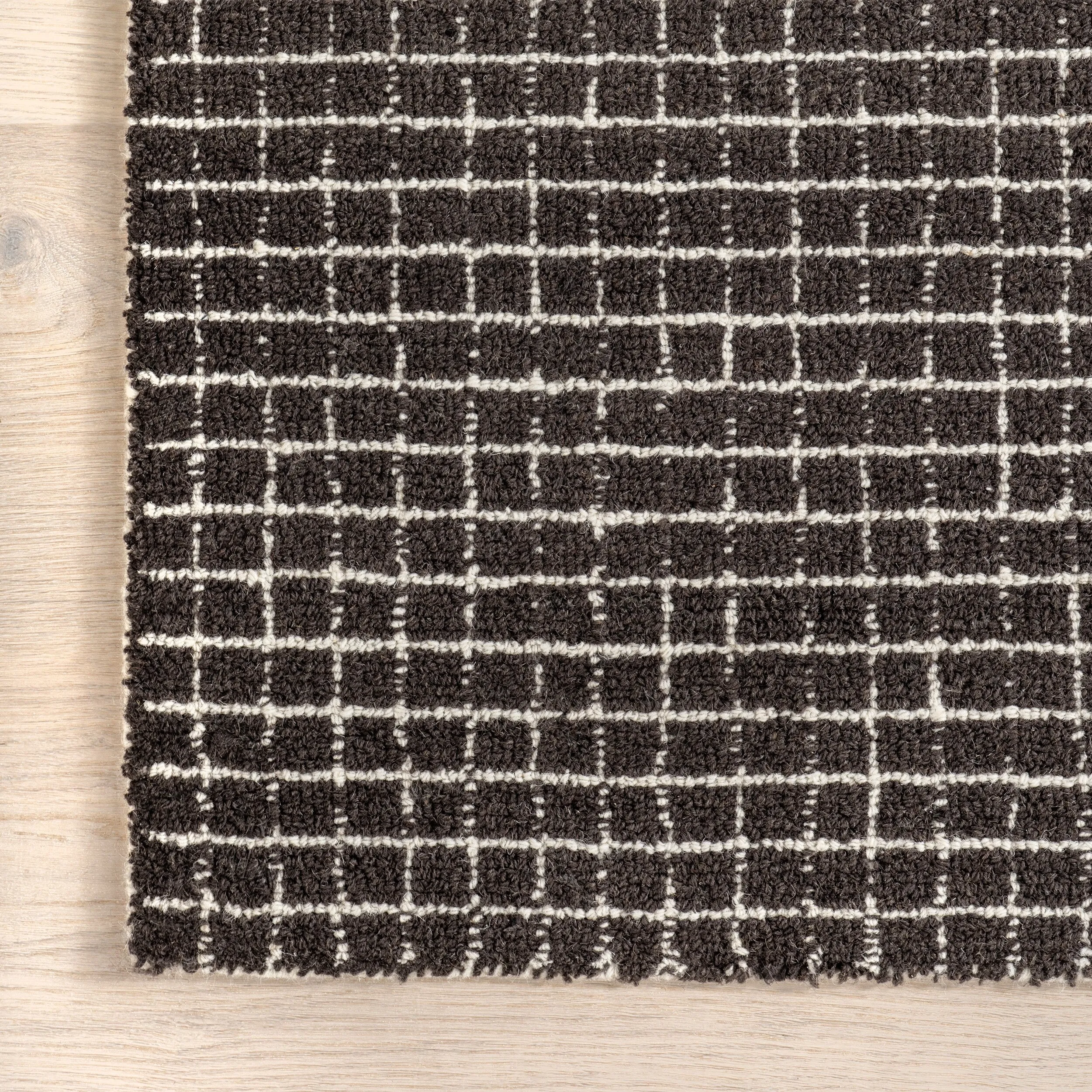 Melrose Checked Wool Area Rug