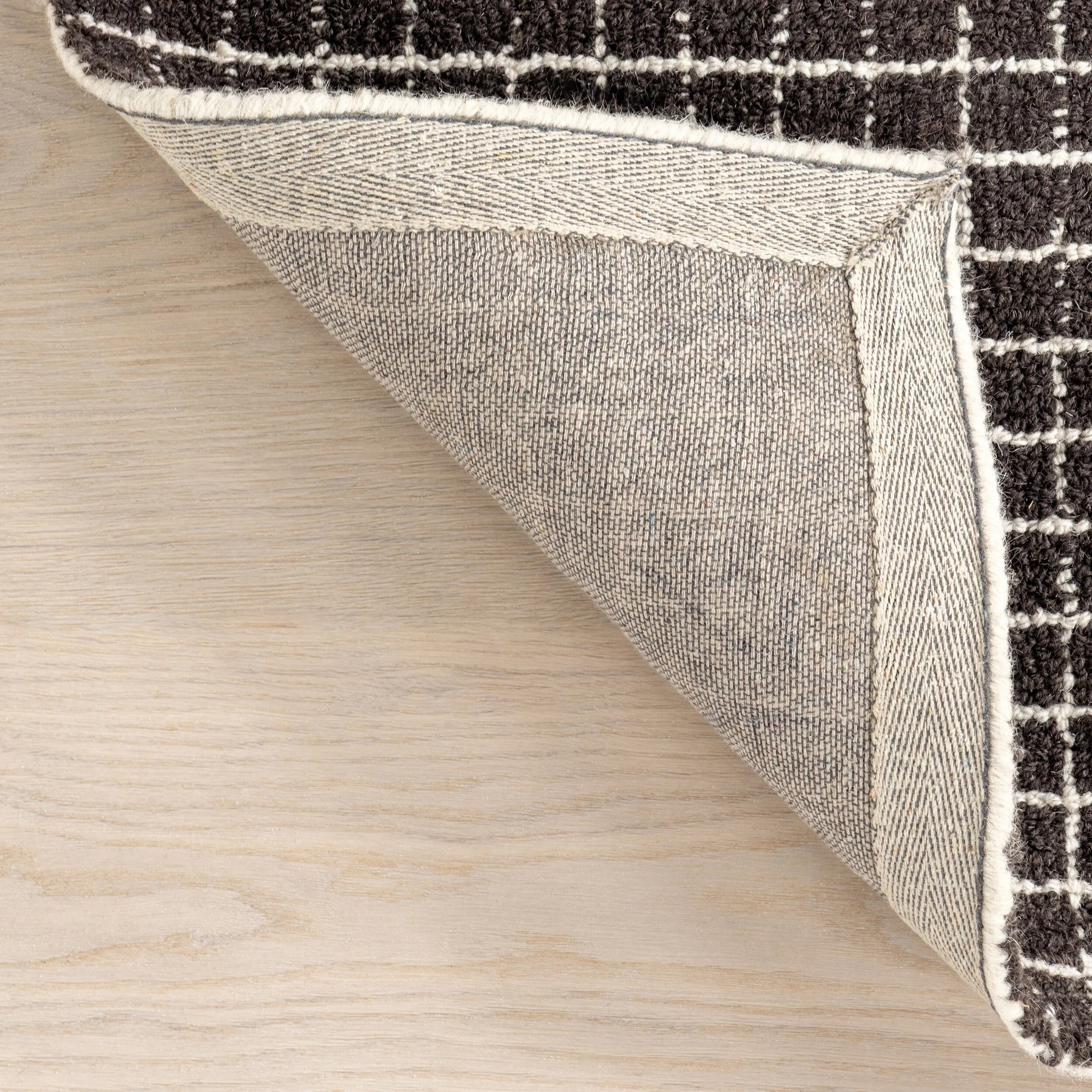 Melrose Checked Wool Area Rug