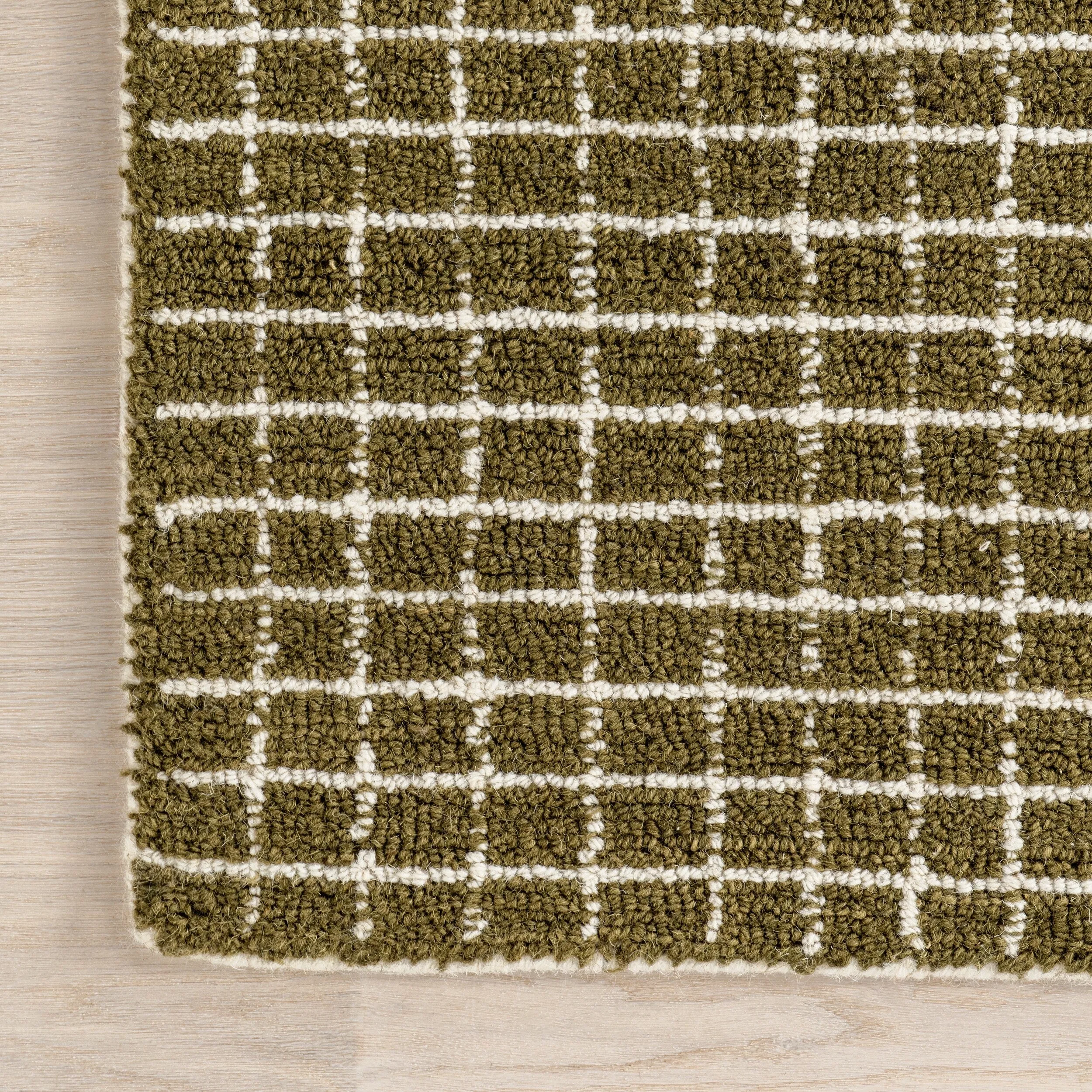 Melrose Checked Wool Area Rug