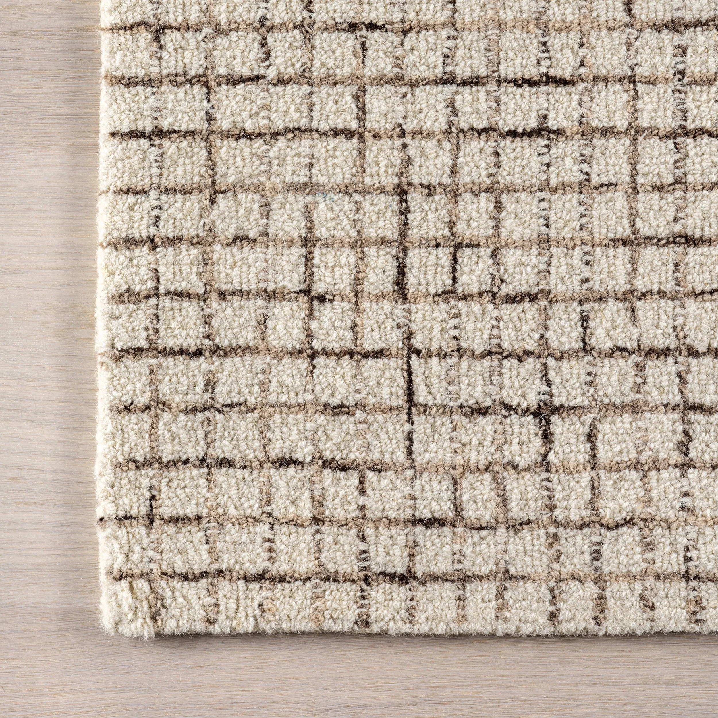 Melrose Checked Wool Area Rug