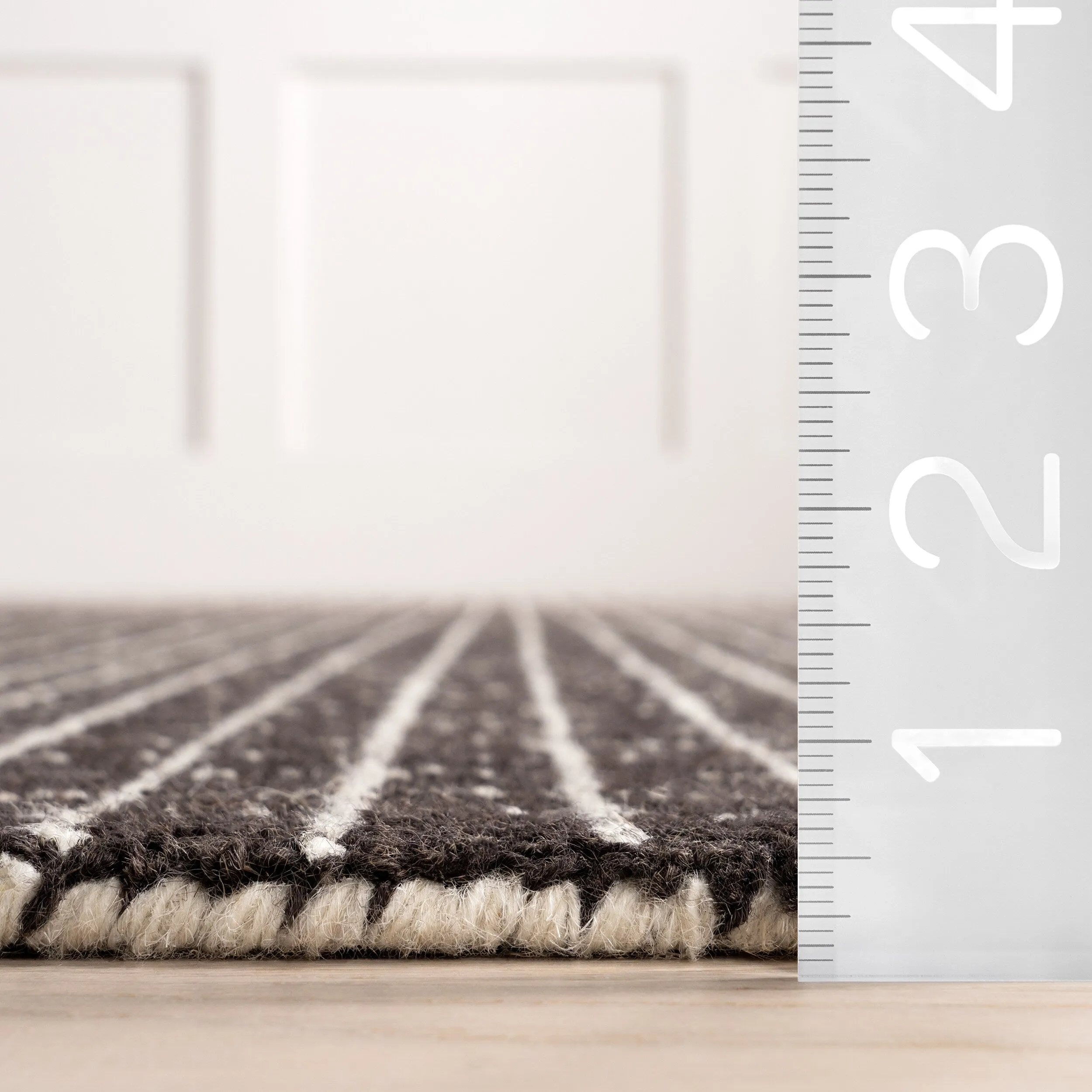 Melrose Checked Wool Area Rug