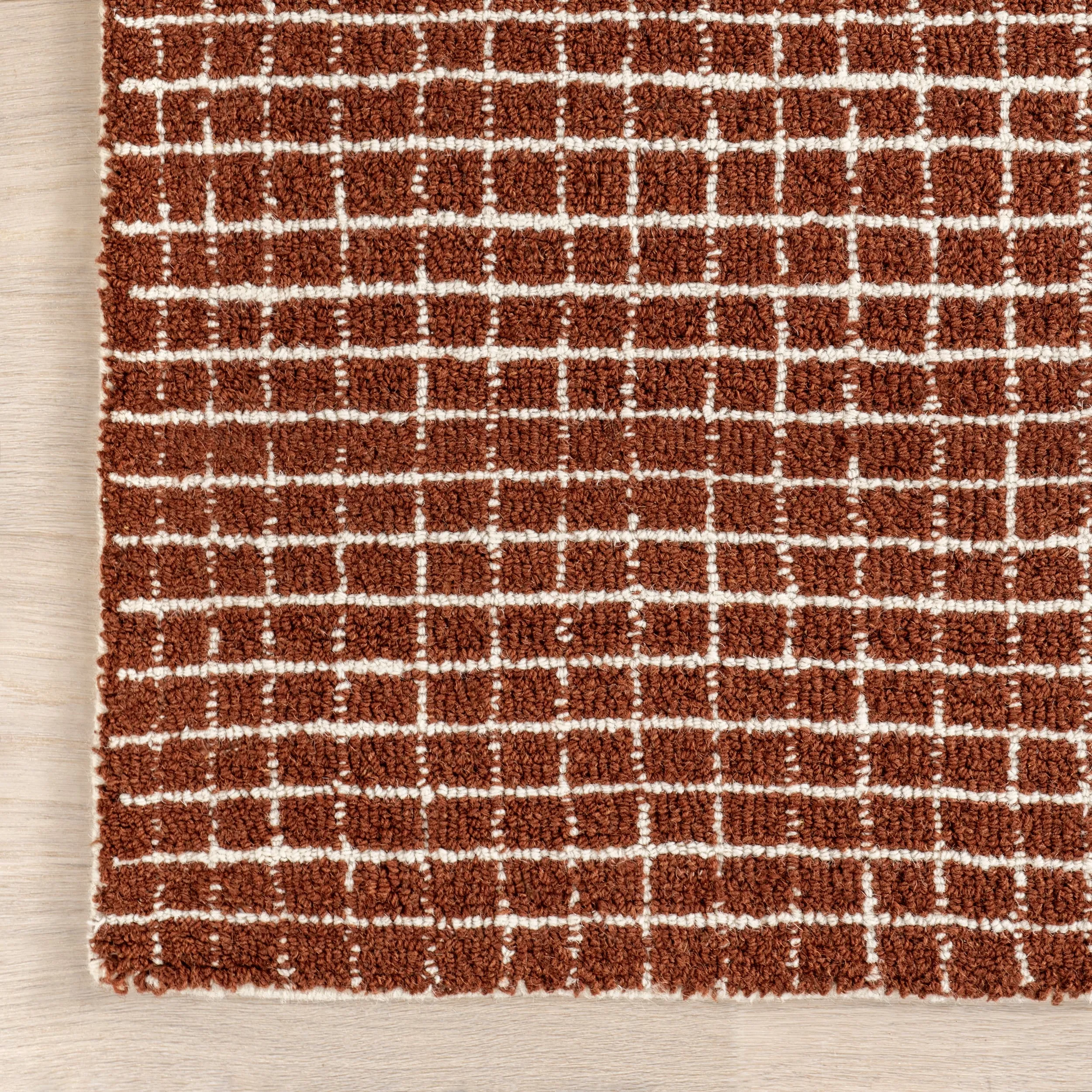 Melrose Checked Wool Area Rug