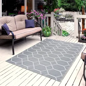 Miami Lightweight Reversible Recycled Plastic Outdoor Floor Mat/Rug