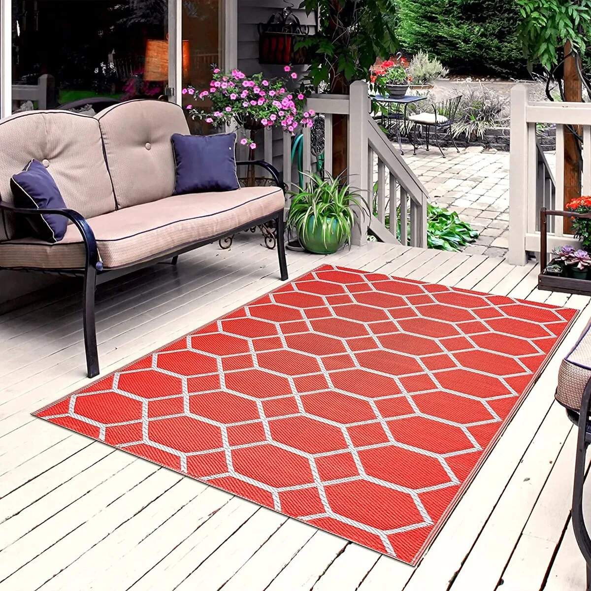 Miami Lightweight Reversible Recycled Plastic Outdoor Floor Mat/Rug