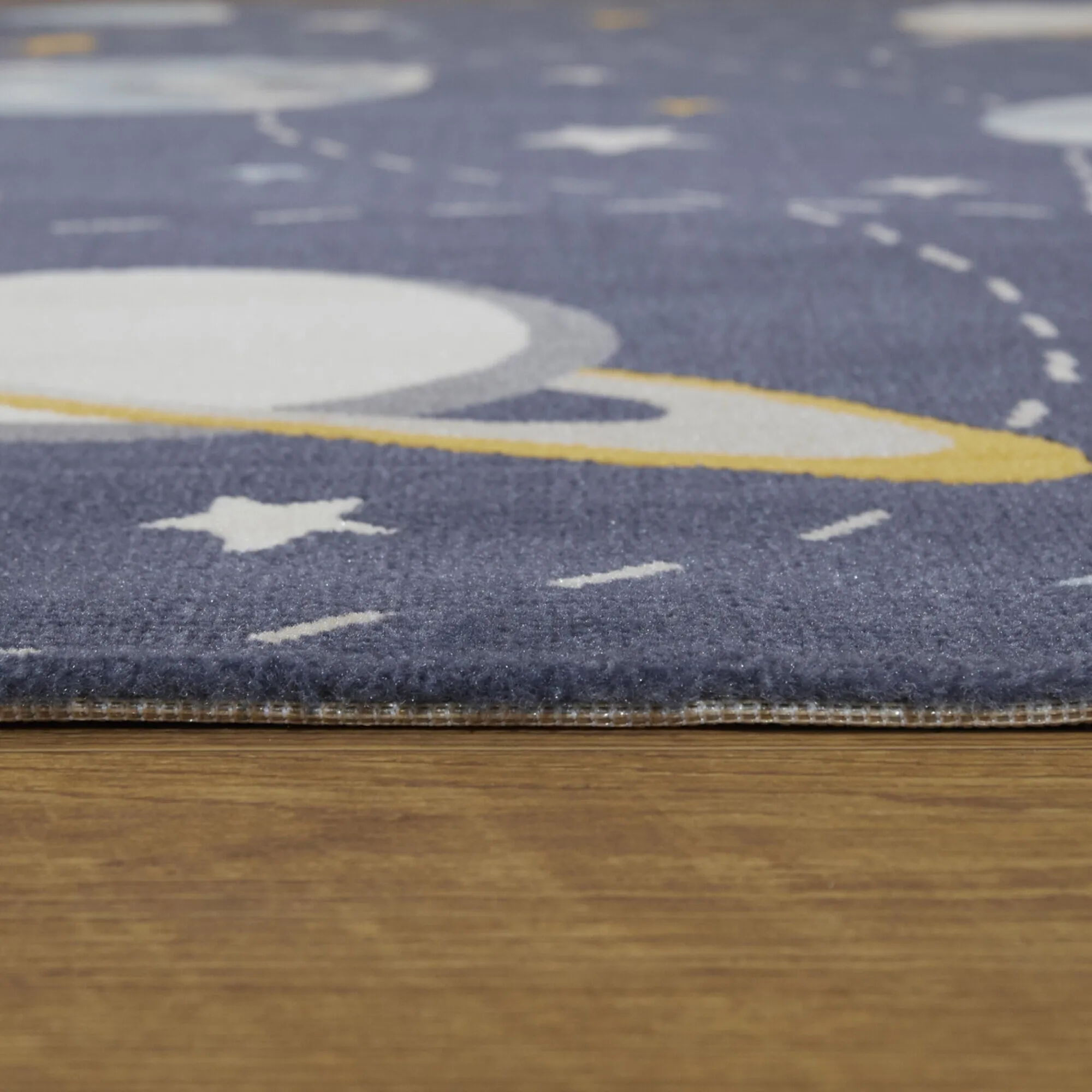 Mod-Tod Galaxy Orbit Space Pattern Multicolor Kids Area Rug