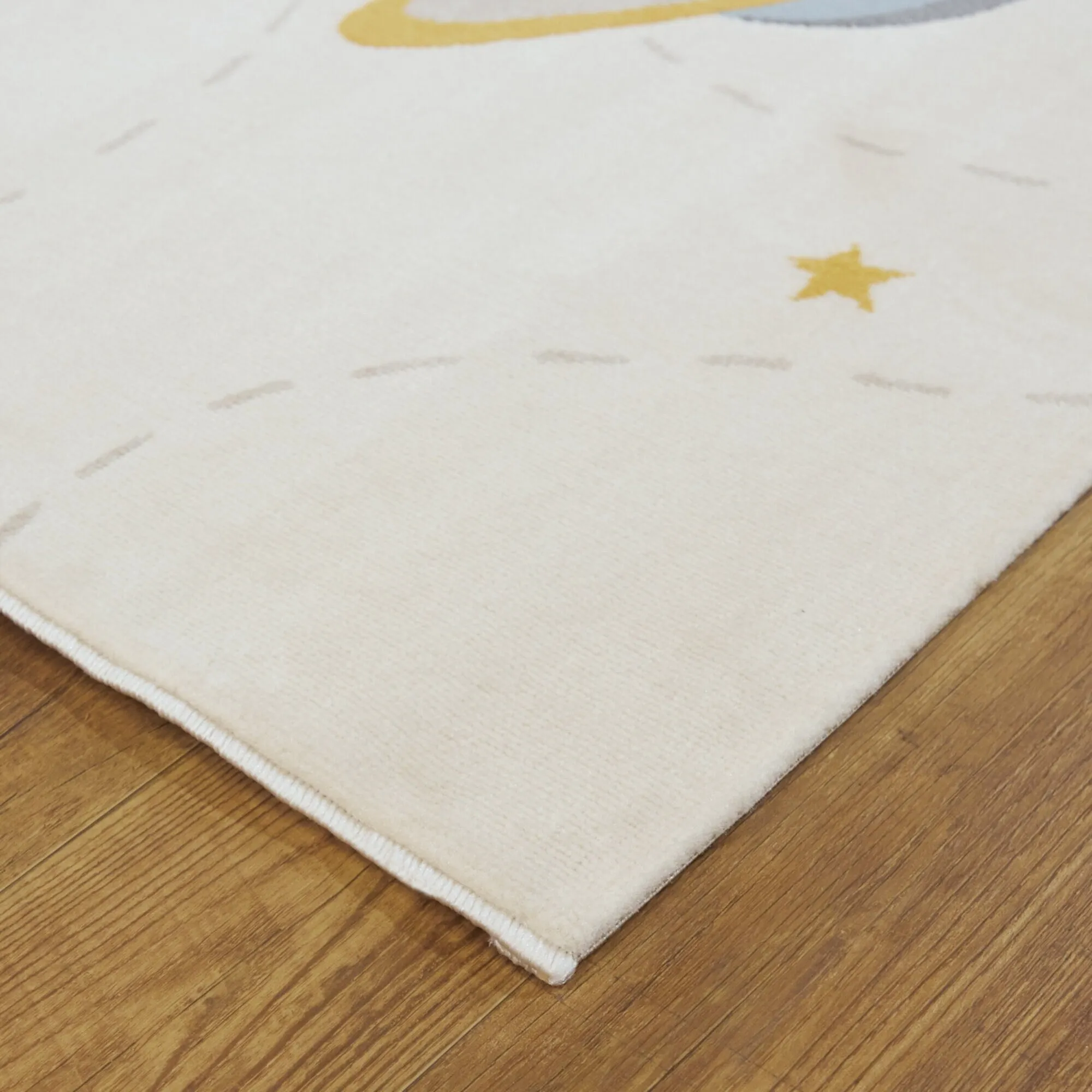 Mod-Tod Galaxy Orbit Space Pattern Multicolor Kids Area Rug