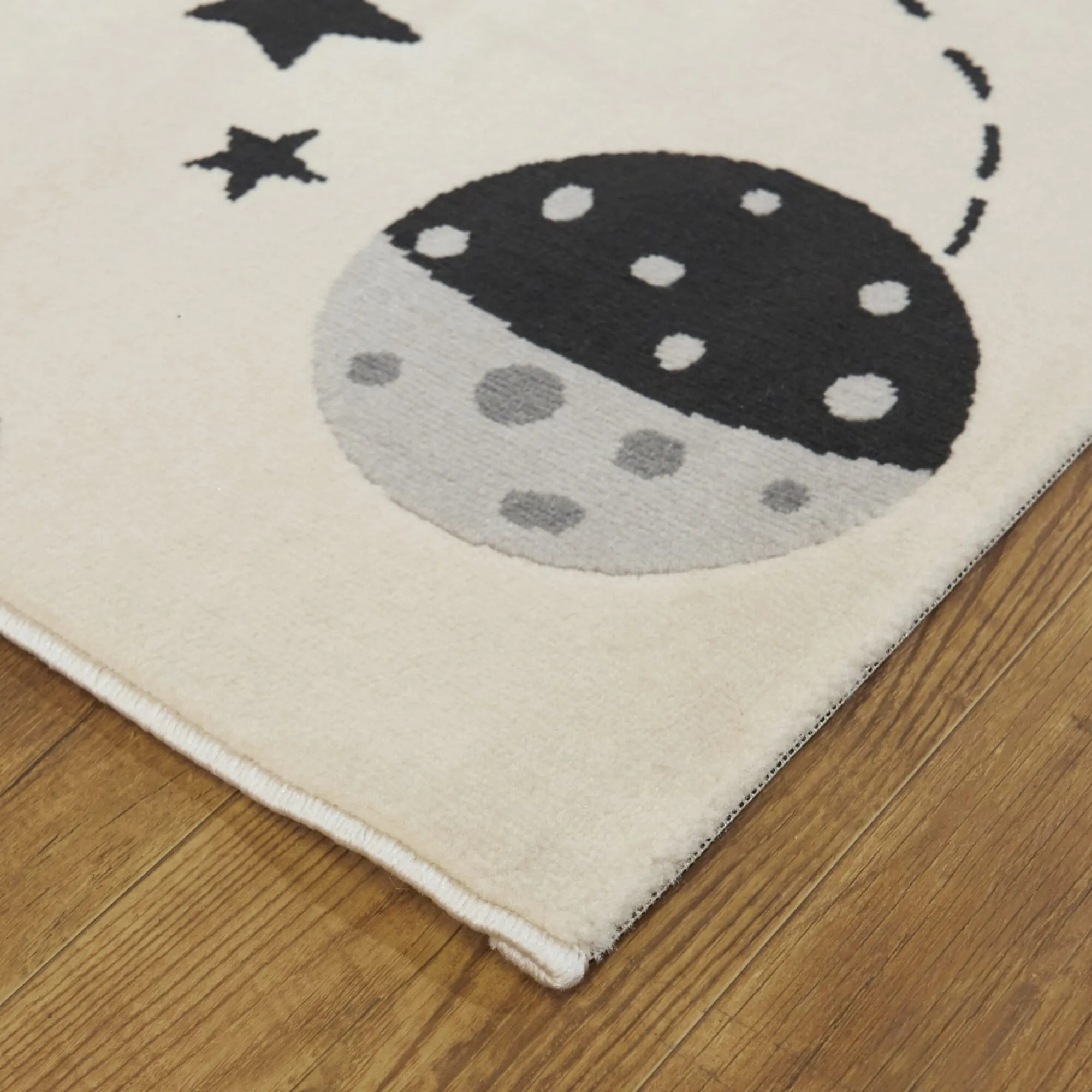 Mod-Tod Galaxy Orbit Space Pattern Multicolor Kids Area Rug