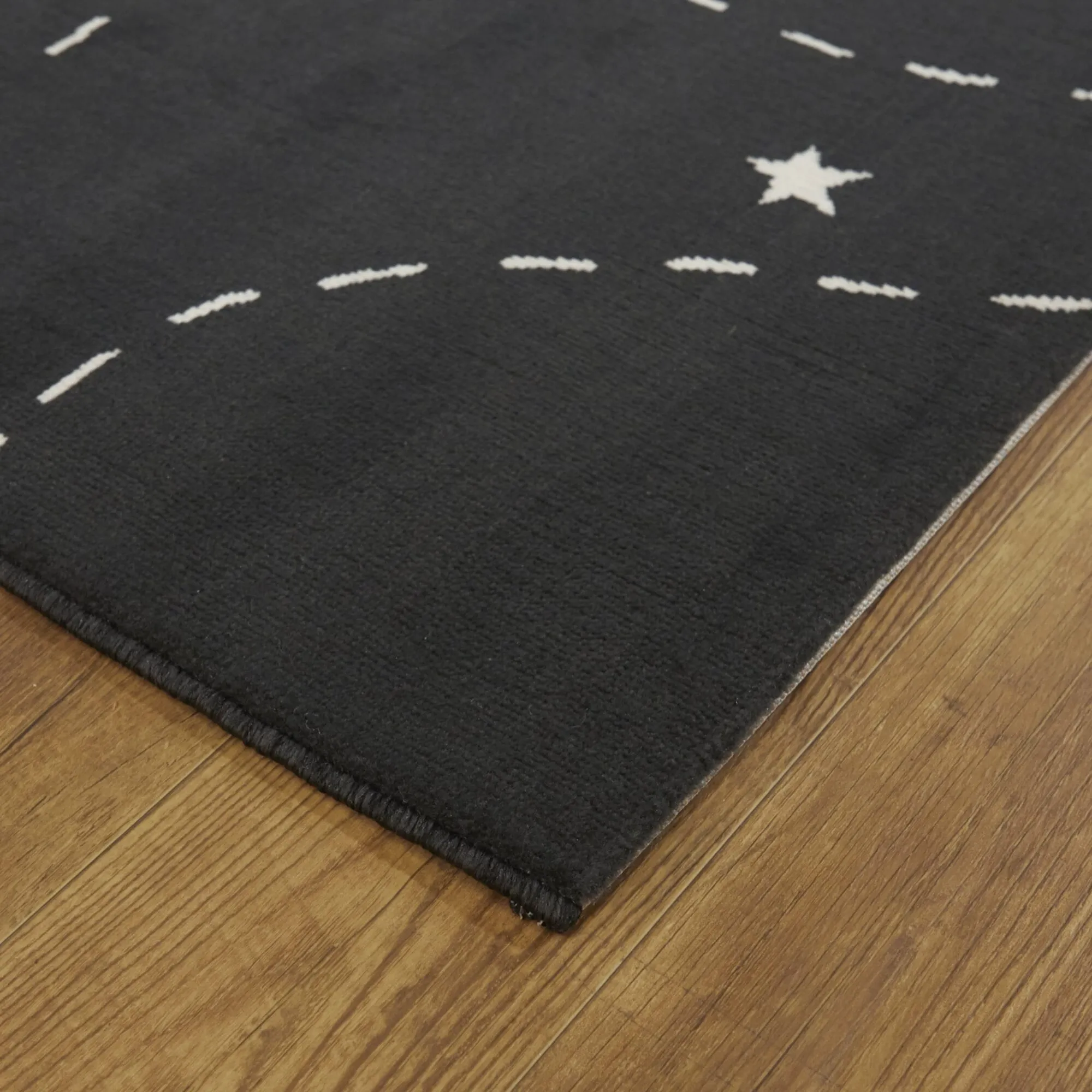 Mod-Tod Galaxy Orbit Space Pattern Multicolor Kids Area Rug