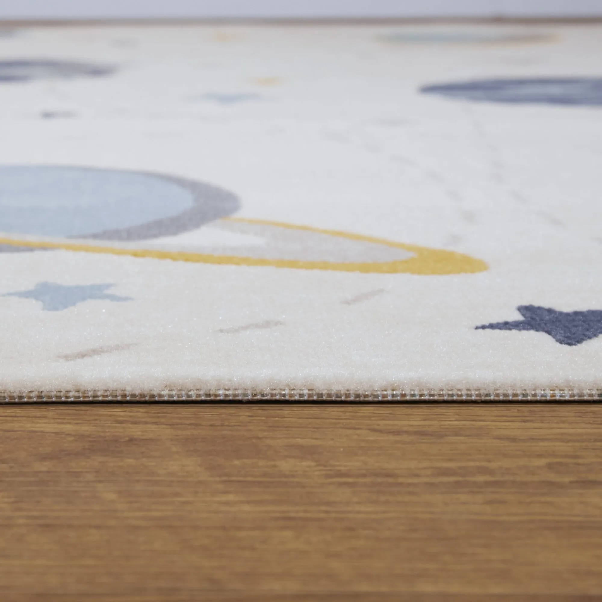 Mod-Tod Galaxy Orbit Space Pattern Multicolor Kids Area Rug