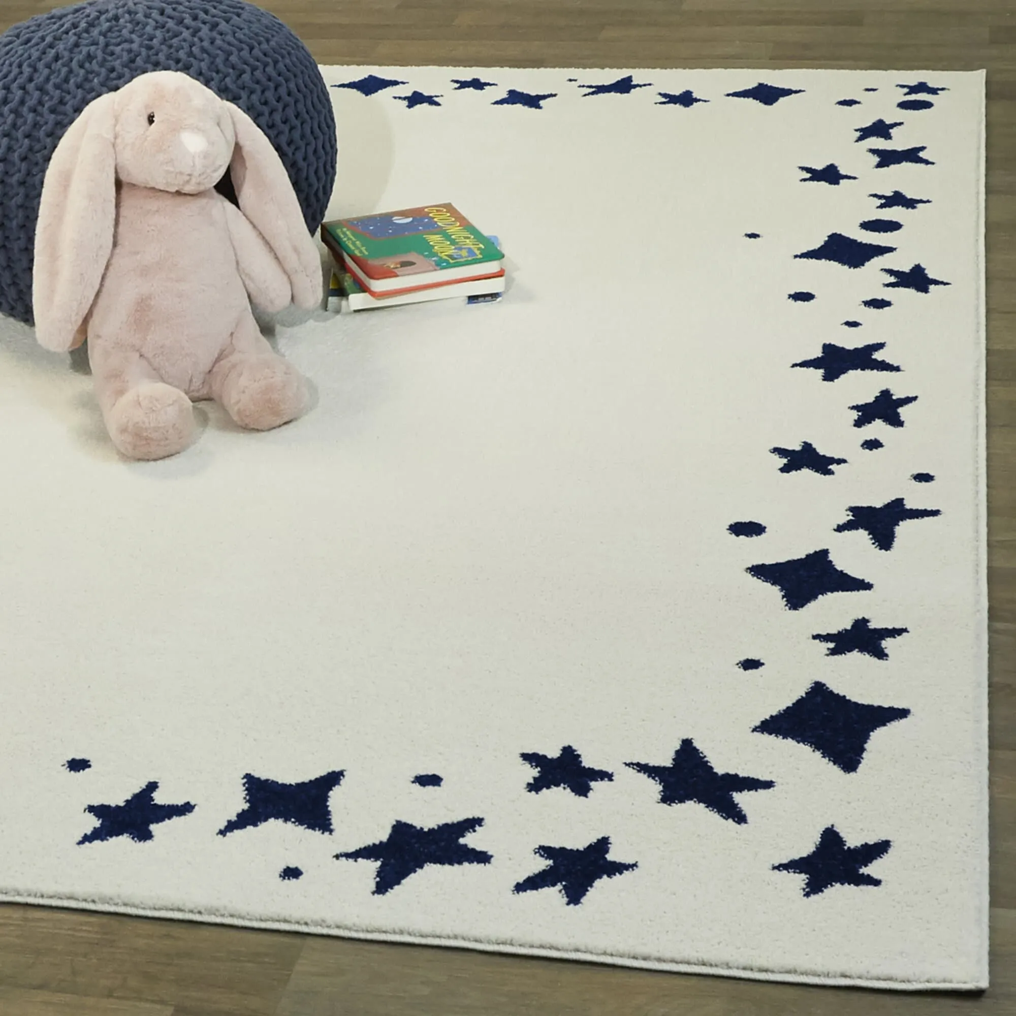 Mod-Tod Stars Border Kids Area Rug