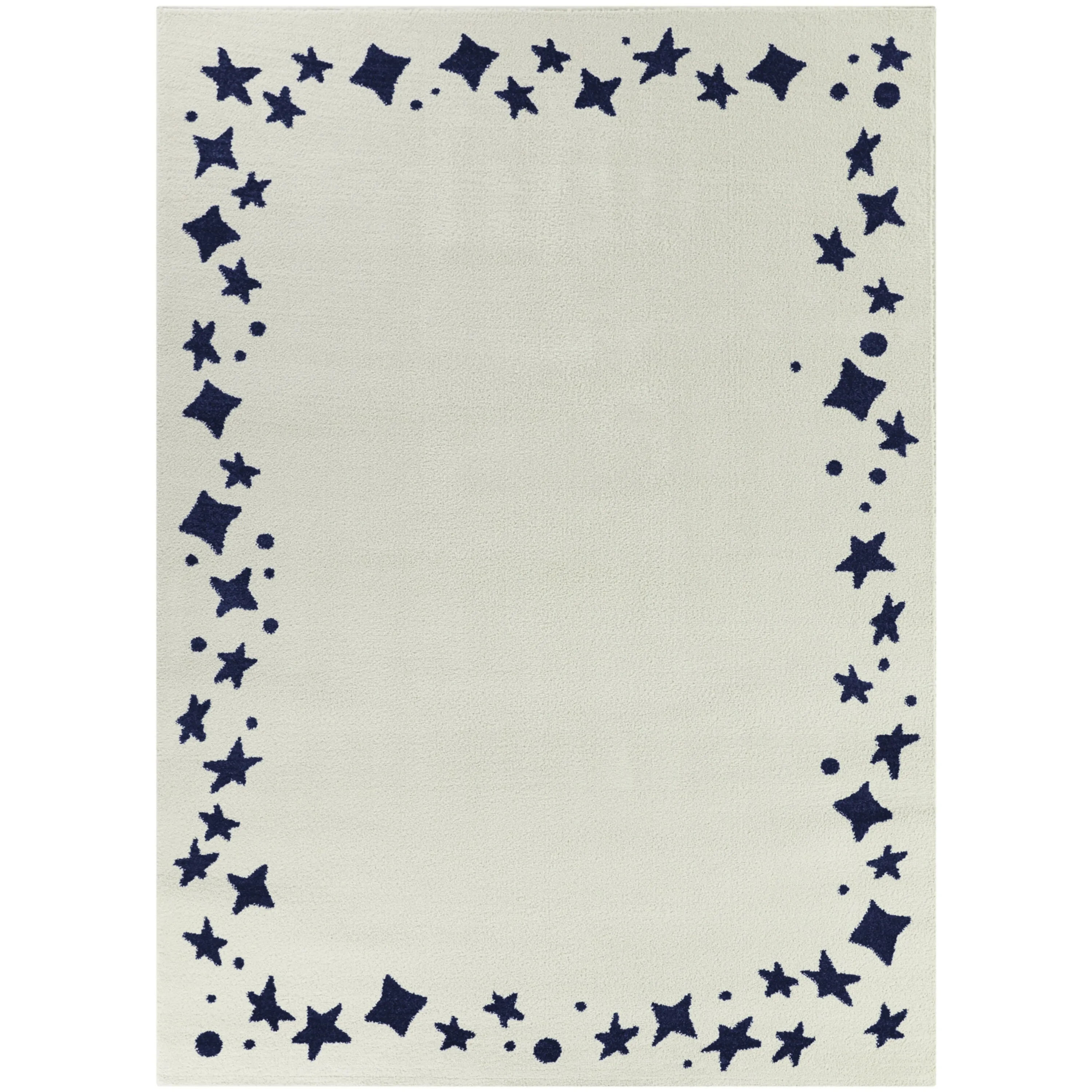 Mod-Tod Stars Border Kids Area Rug