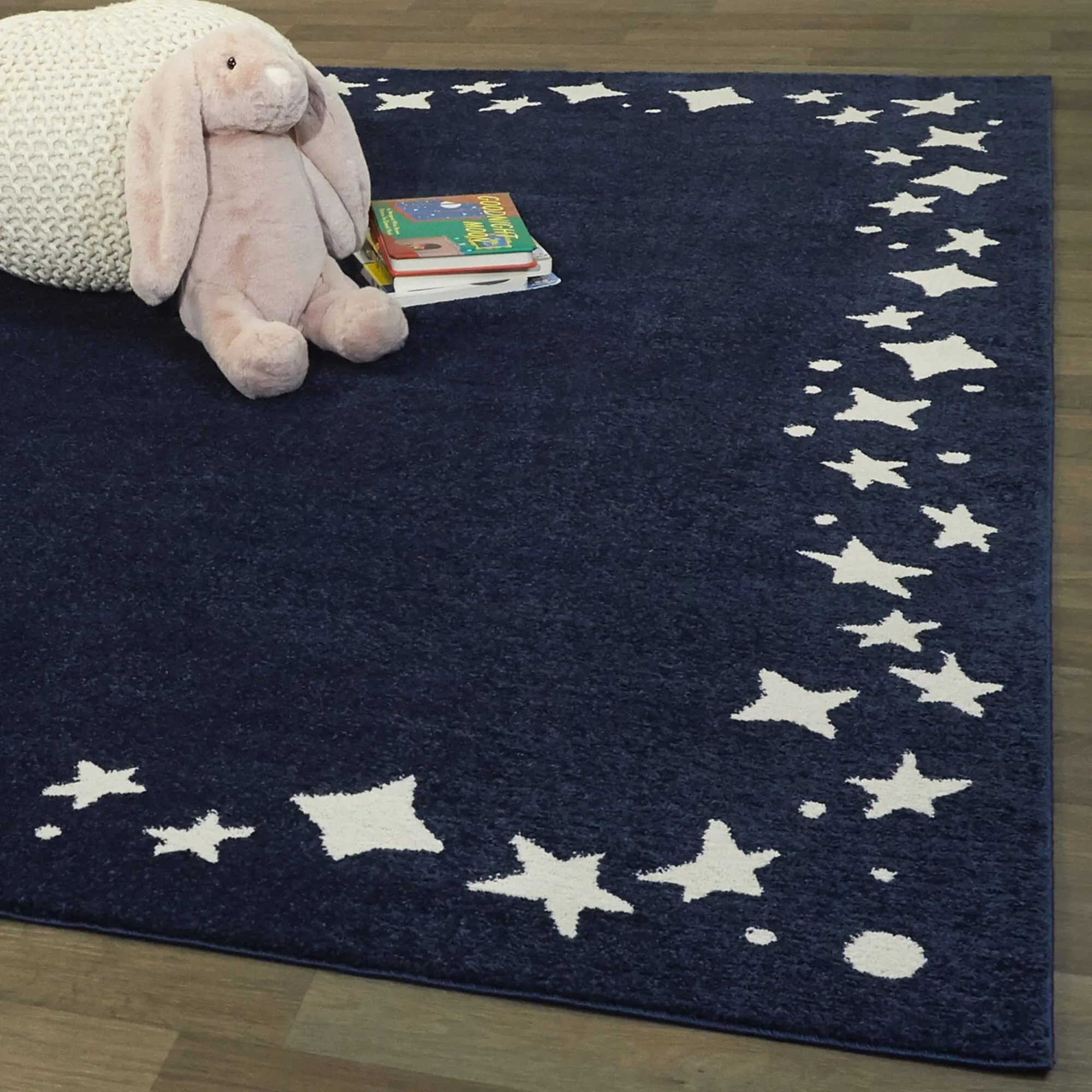 Mod-Tod Stars Border Kids Area Rug