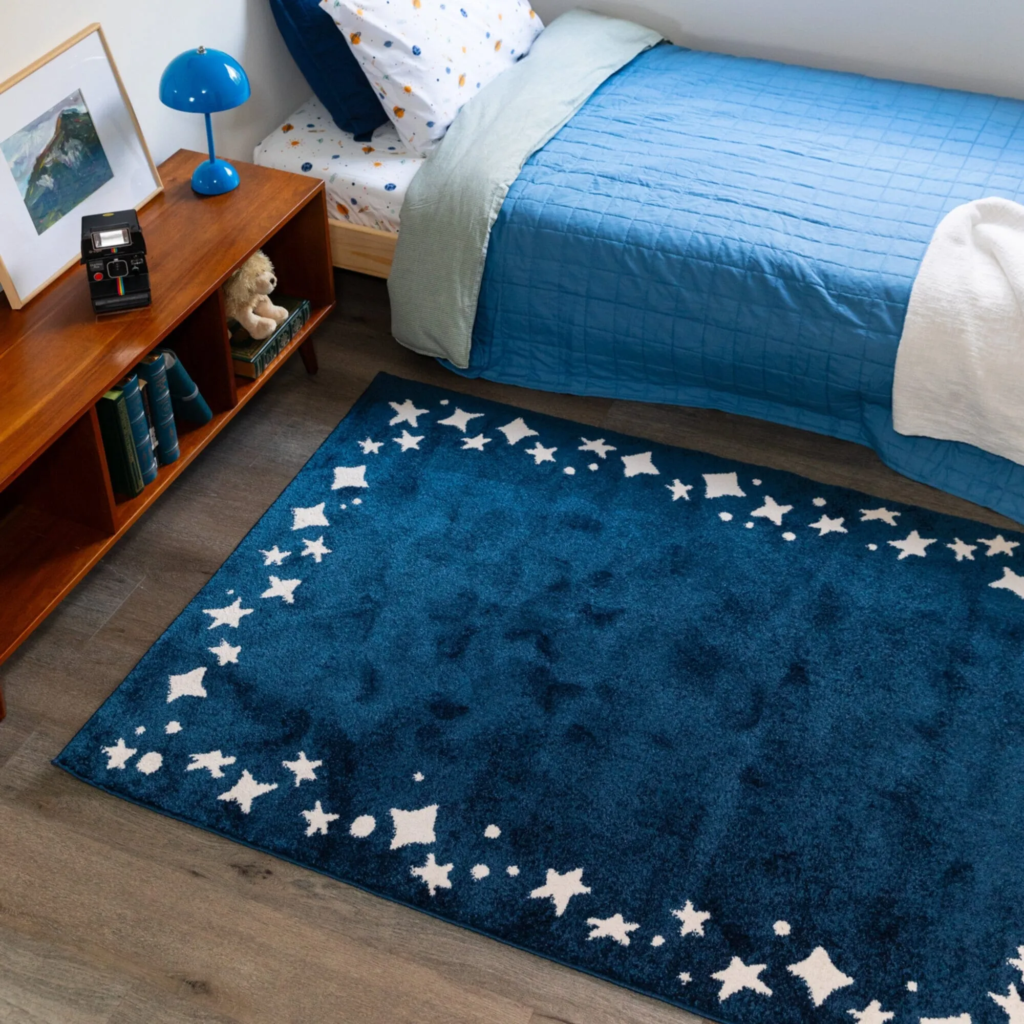 Mod-Tod Stars Border Kids Area Rug