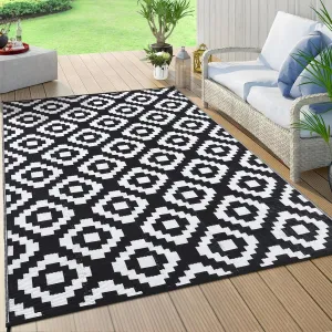 Modern Geometric Waterproof Rug Reversible Outdoor Floor Mat for Patio Porch