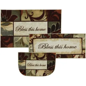 Mohawk Home 'Bless this Home' Brown/ Cream Kitchen Mat