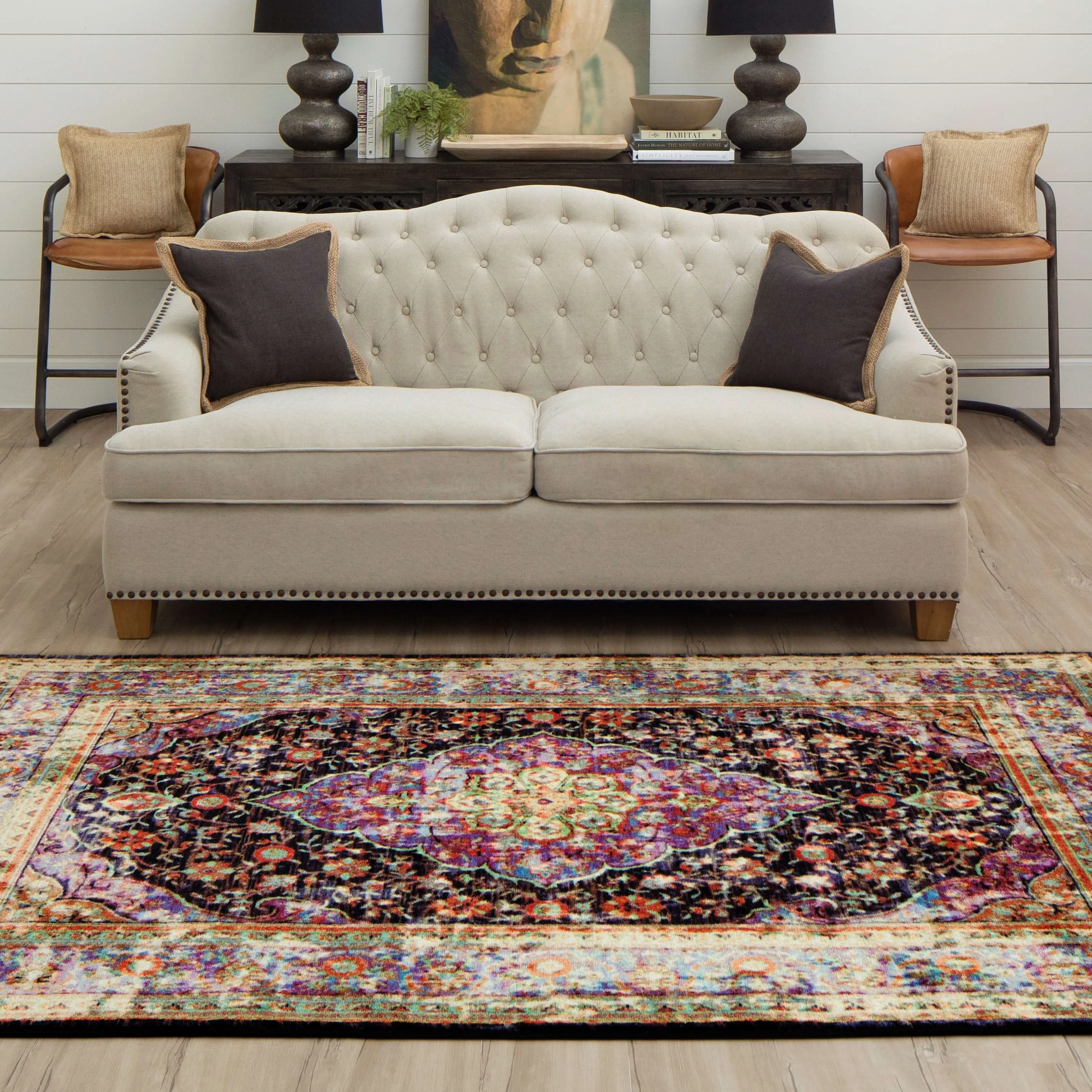 Mohawk Home Caspar Traditional Floral Medallion Area Rug