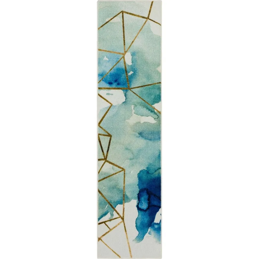 Mohawk Home Cognition Watercolor Abstract Geometric Area Rug