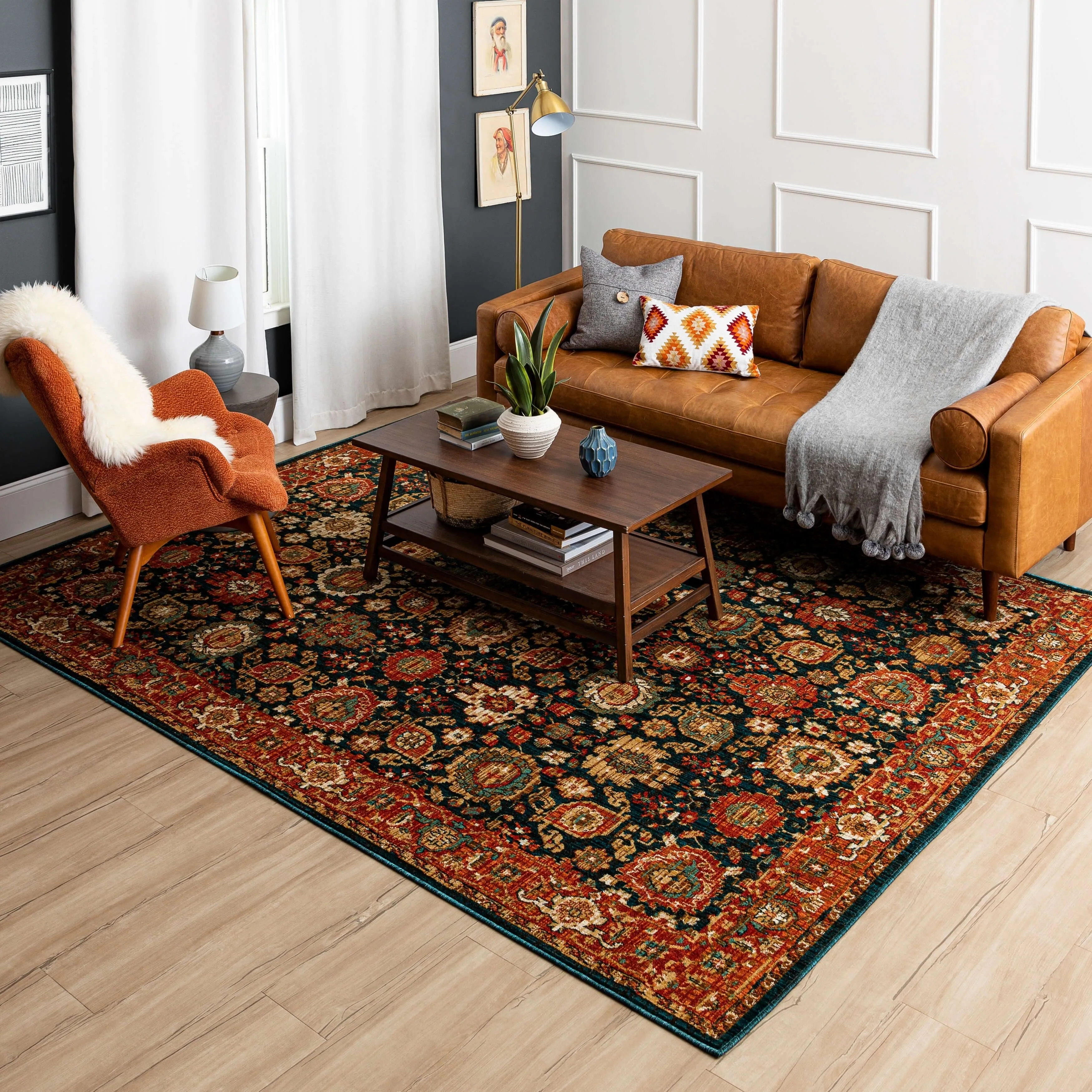 Mohawk Home Garsdale Ornamental Border Area Rug