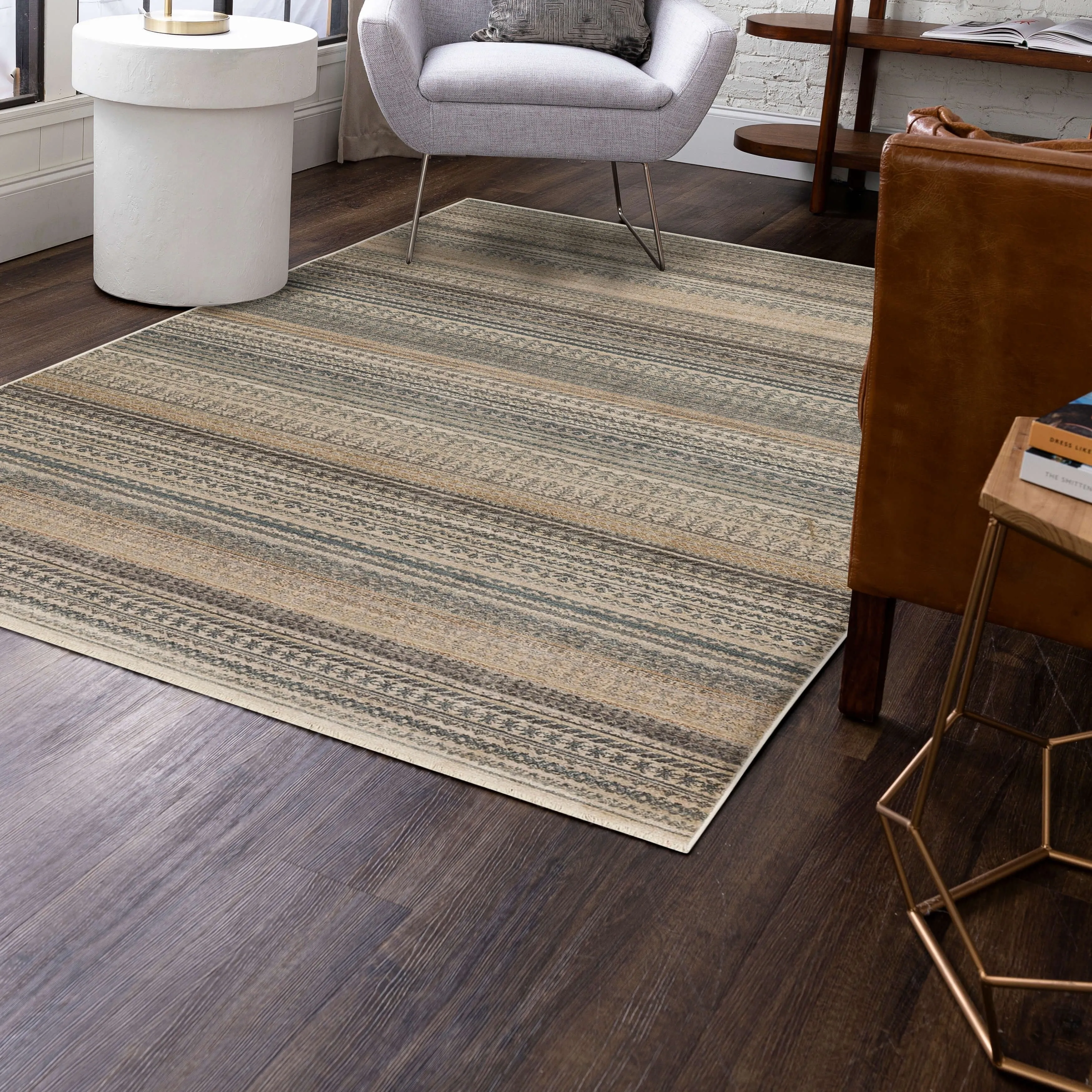 Mohawk Home Greystone Ornamental Striped Area Rug